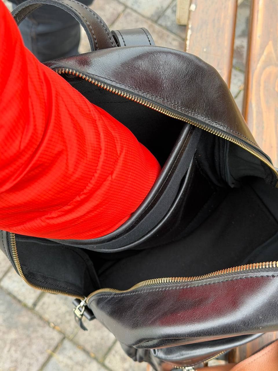 Handmade Leather backpack. Genuine leather Size ONE SIZE - 7 Thumbnail