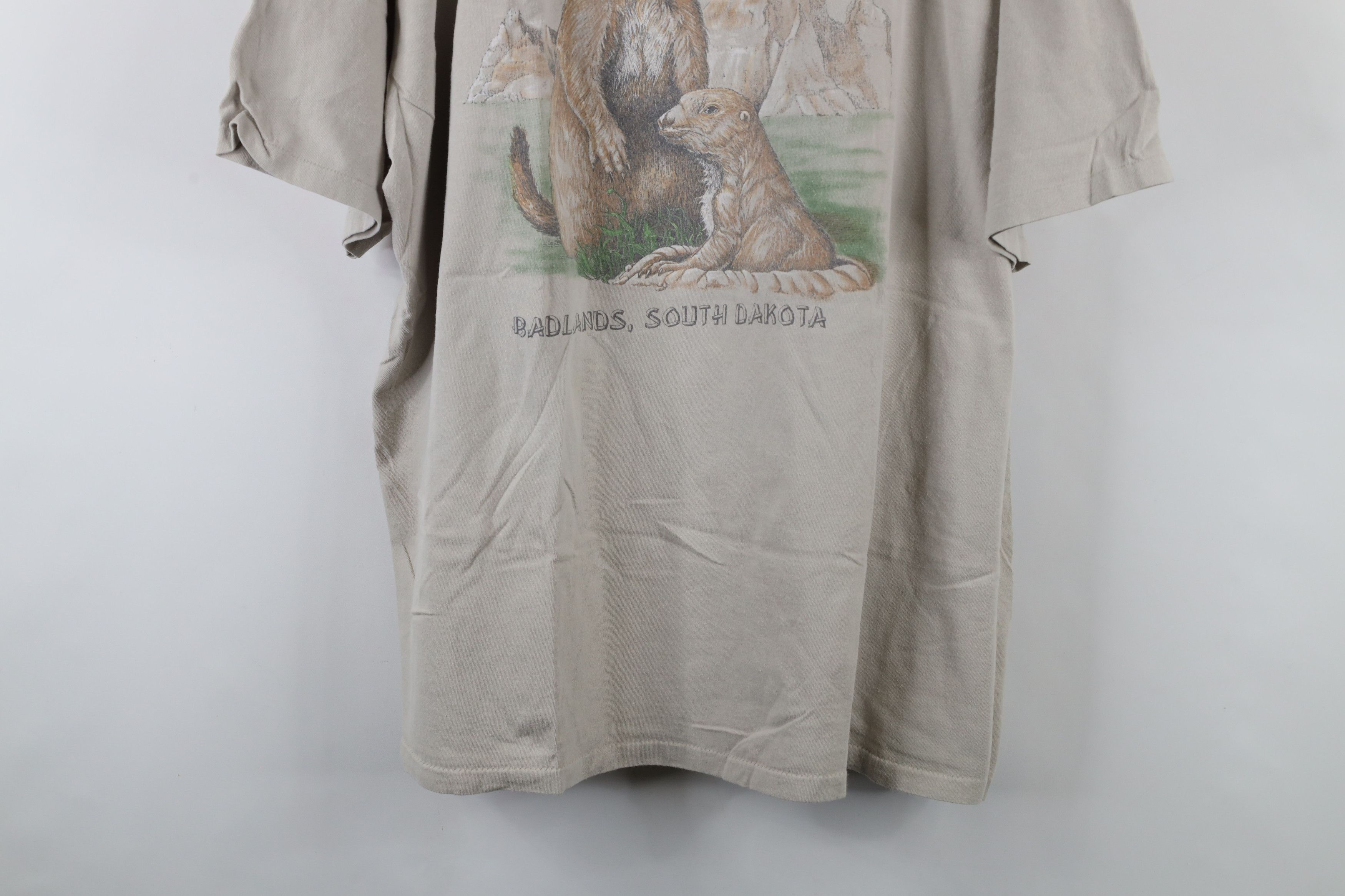 Vintage Vintage 90s Streetwear Badlands Prairie Dog T-Shirt USA Size US XXL / EU 58 / 5 - 3 Thumbnail