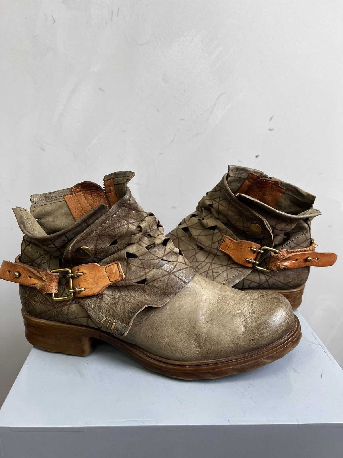 A.S.98 Vintage ankle belted A.S. 98 leather boots Size US 7.5 / EU 40-41 - 1 Thumbnail
