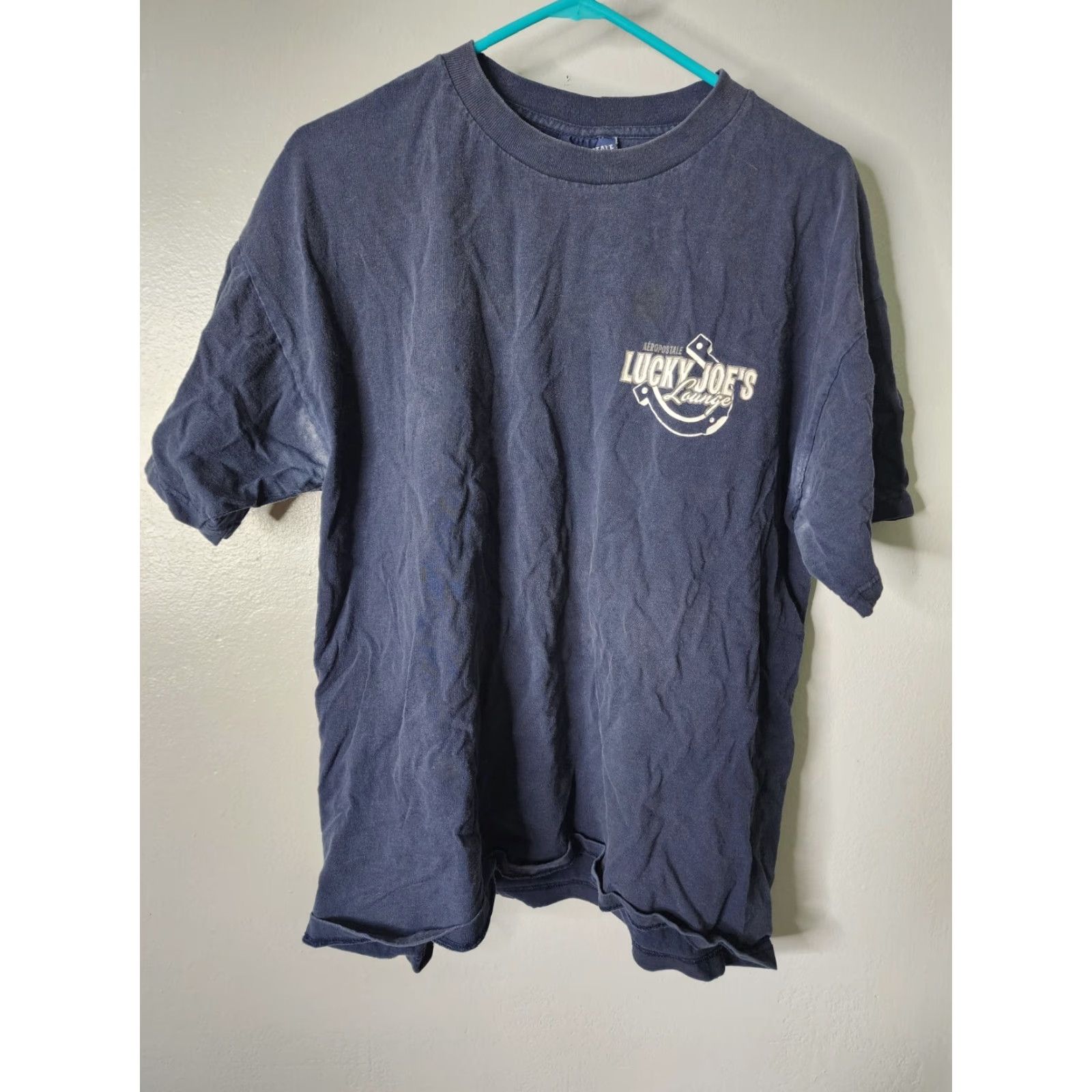 Aeropostale VINTAGE Aeropostle T-Shirt United We Stand Crew Neck Short Sleeve Men's XL Blue Double-Sided 90s Distressed Jewelry? Size US XL / EU 56 / 4 - 2 Thumbnail