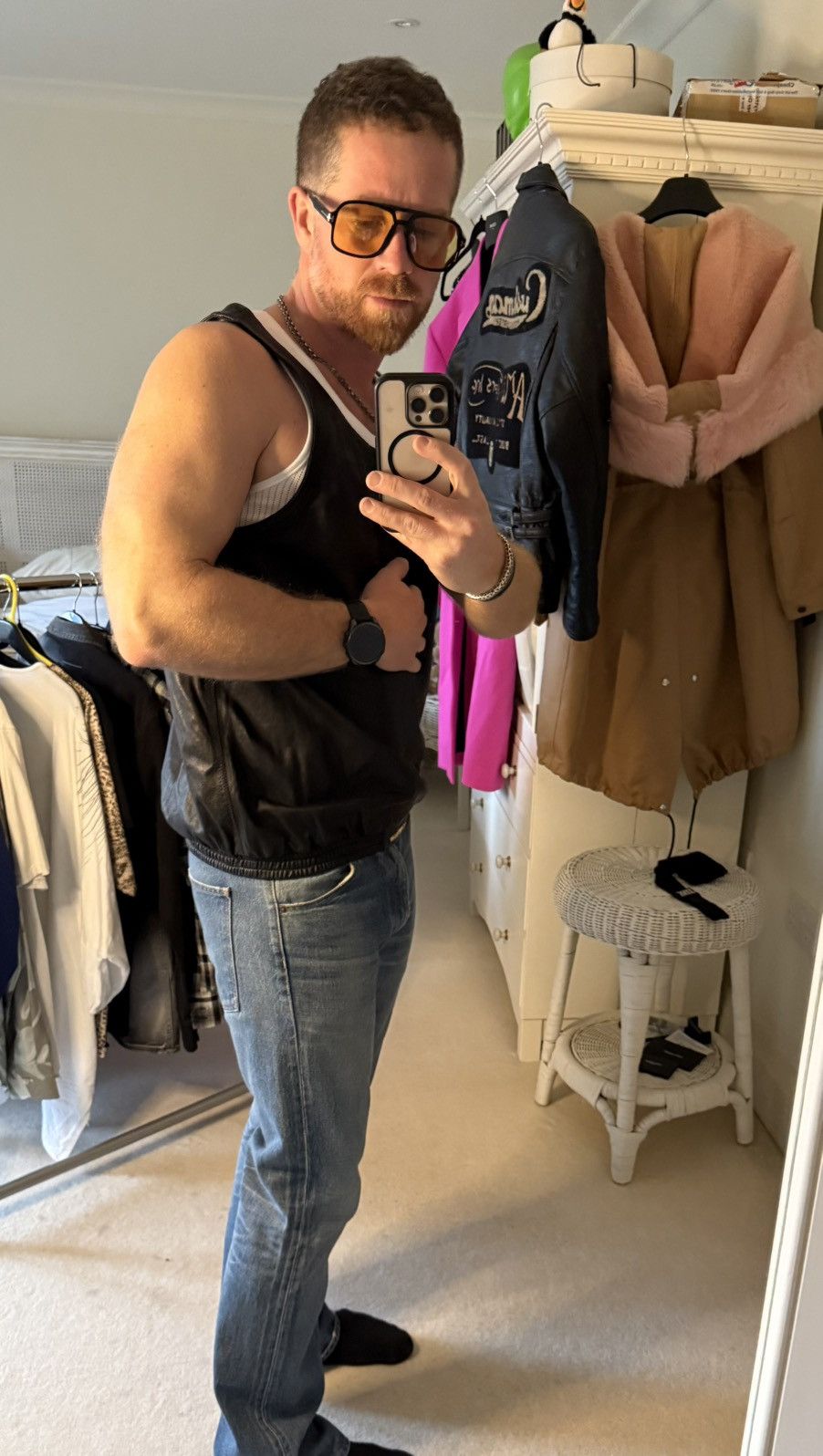 Dsquared2 SS09 Dsquared archive black leather tank vest shirt logo Size US M / EU 48-50 / 2 - 8 Thumbnail