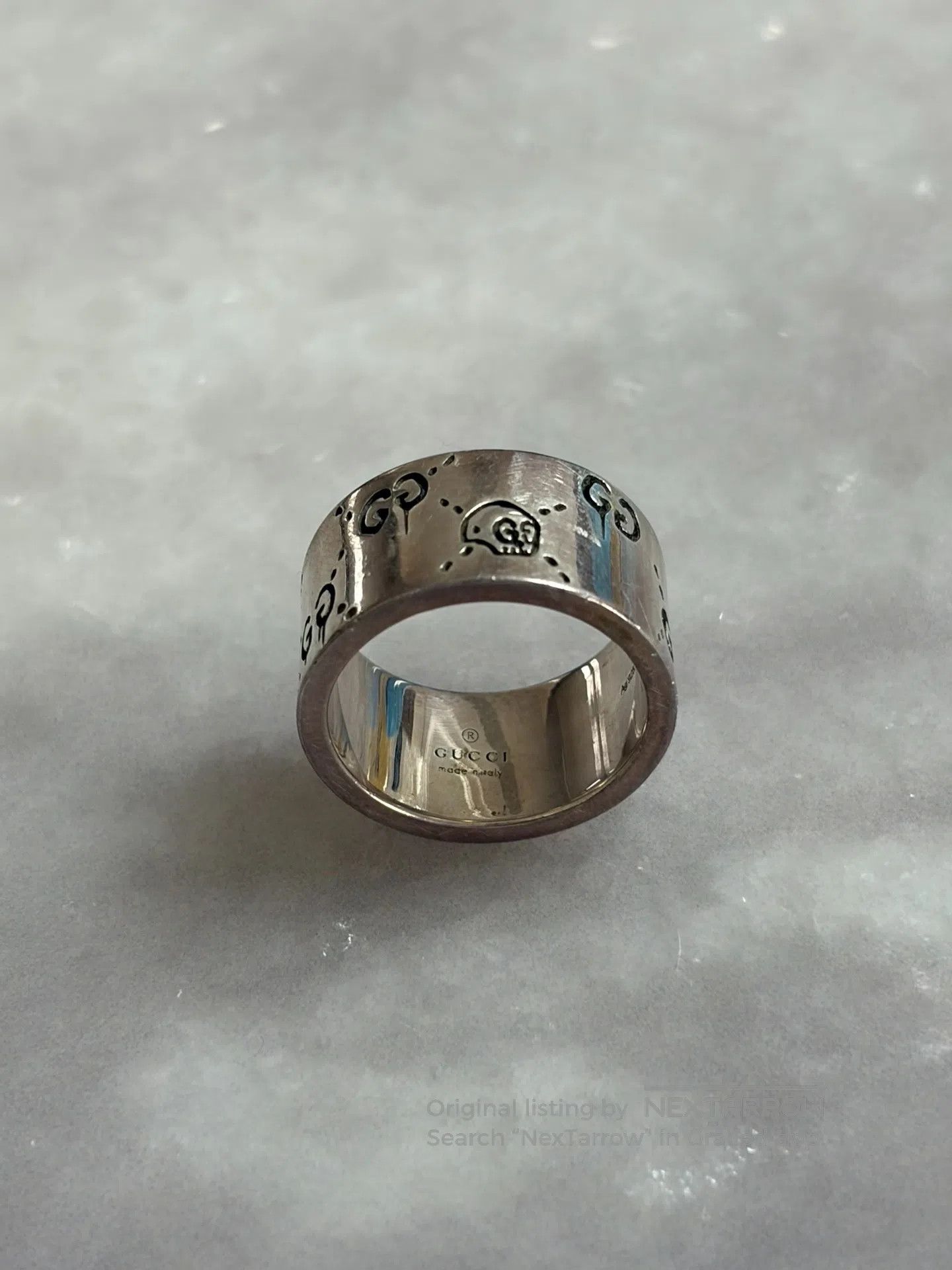 Louis Vuitton Louis Vuitton Skull Double G Wide Silver Ring| Size ONE SIZE - 3 Thumbnail