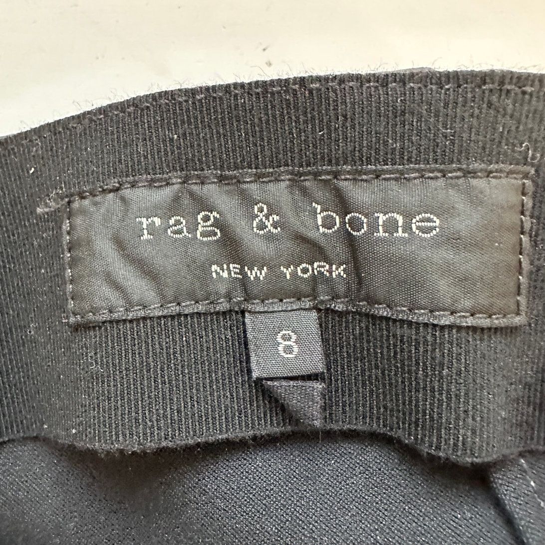 Rag & Bone Rag & Bone Black Lamb Leather Side Stripe Back Zip Pants 8 Size 30" / US 8 / IT 44 - 7 Thumbnail