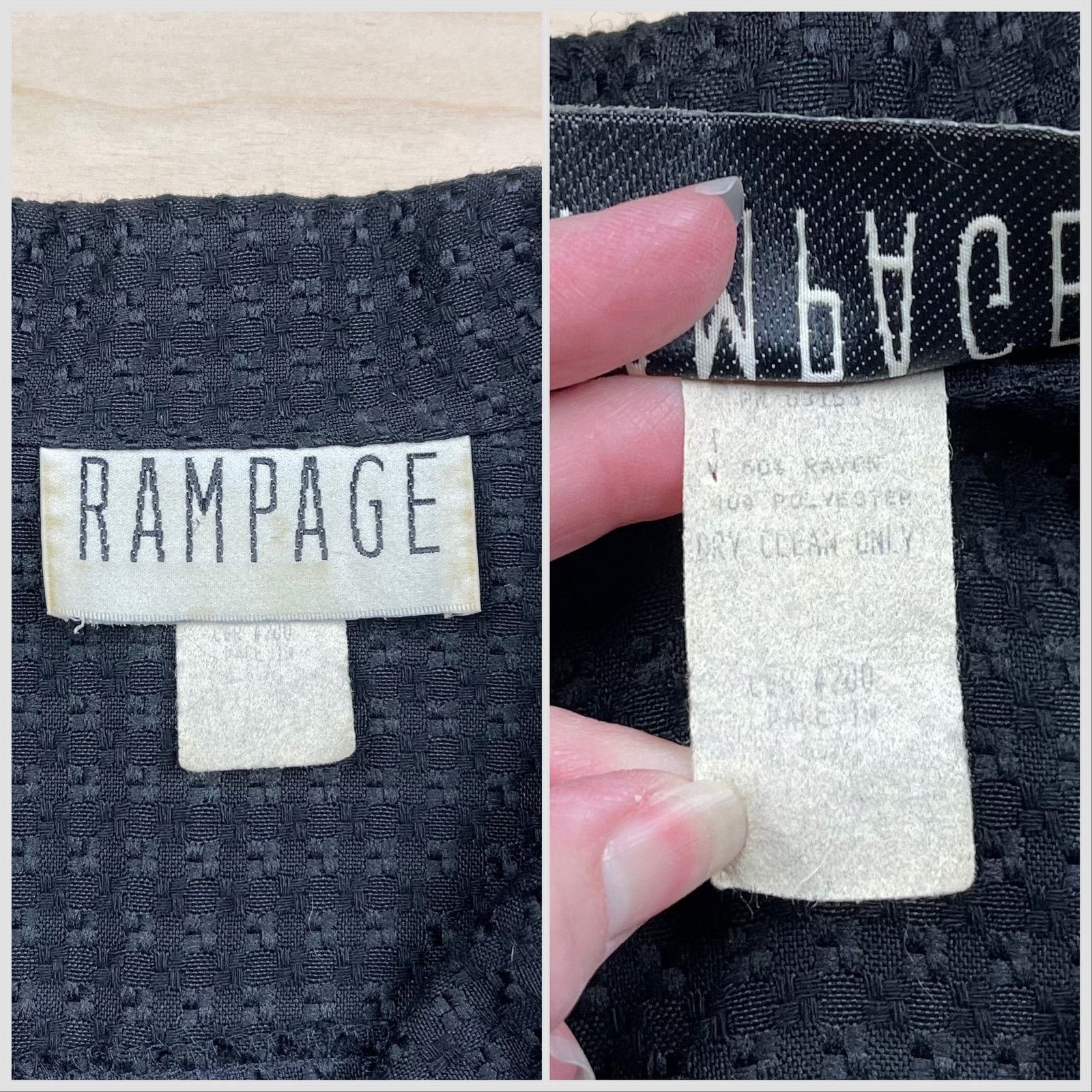 Vintage Vintage 1990s Black Crop Belted Moto Jacket Size M / US 6-8 / IT 42-44 - 6 Thumbnail