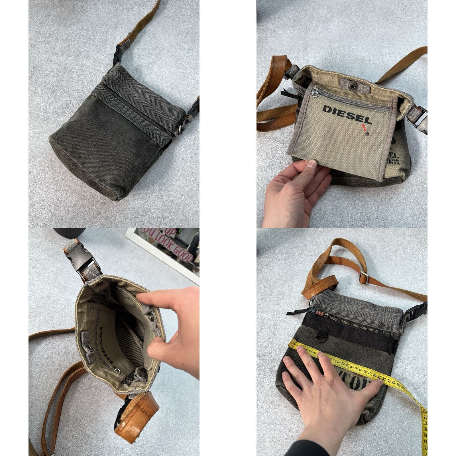 Diesel VINTAGE Diesel Top Army Messenger Bag Canvas Military Men’s Shoulders Bag Size US M / EU 48-50 / 2 - 8 Thumbnail