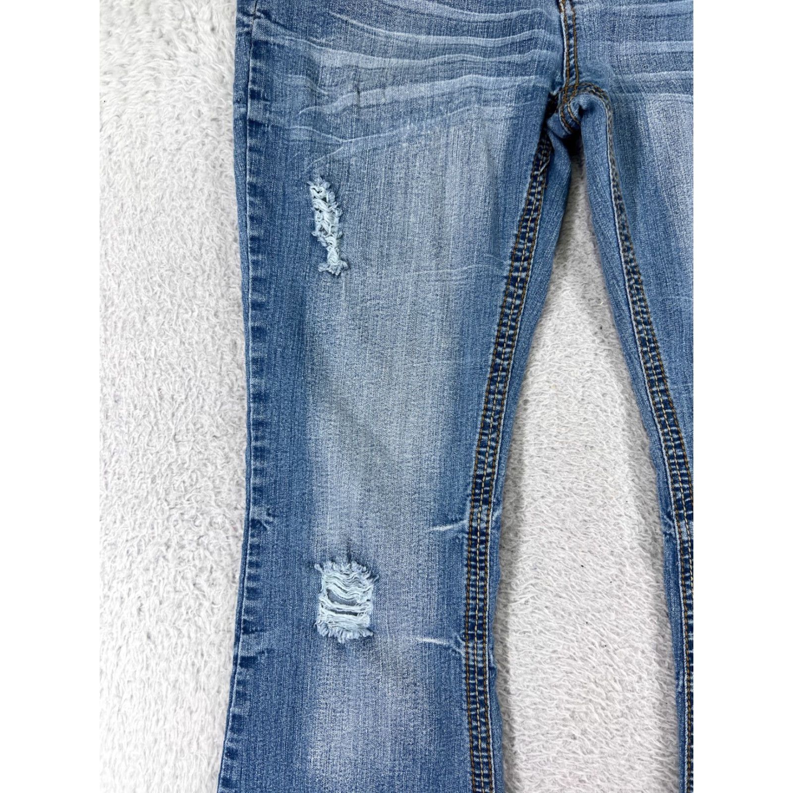 Vintage Maurices Blue Denim Stretch Bootcut Jeans Womens 5 Regular 30 Inseam 5-Pocket Size 27" / US 4 / IT 40 - 7 Thumbnail