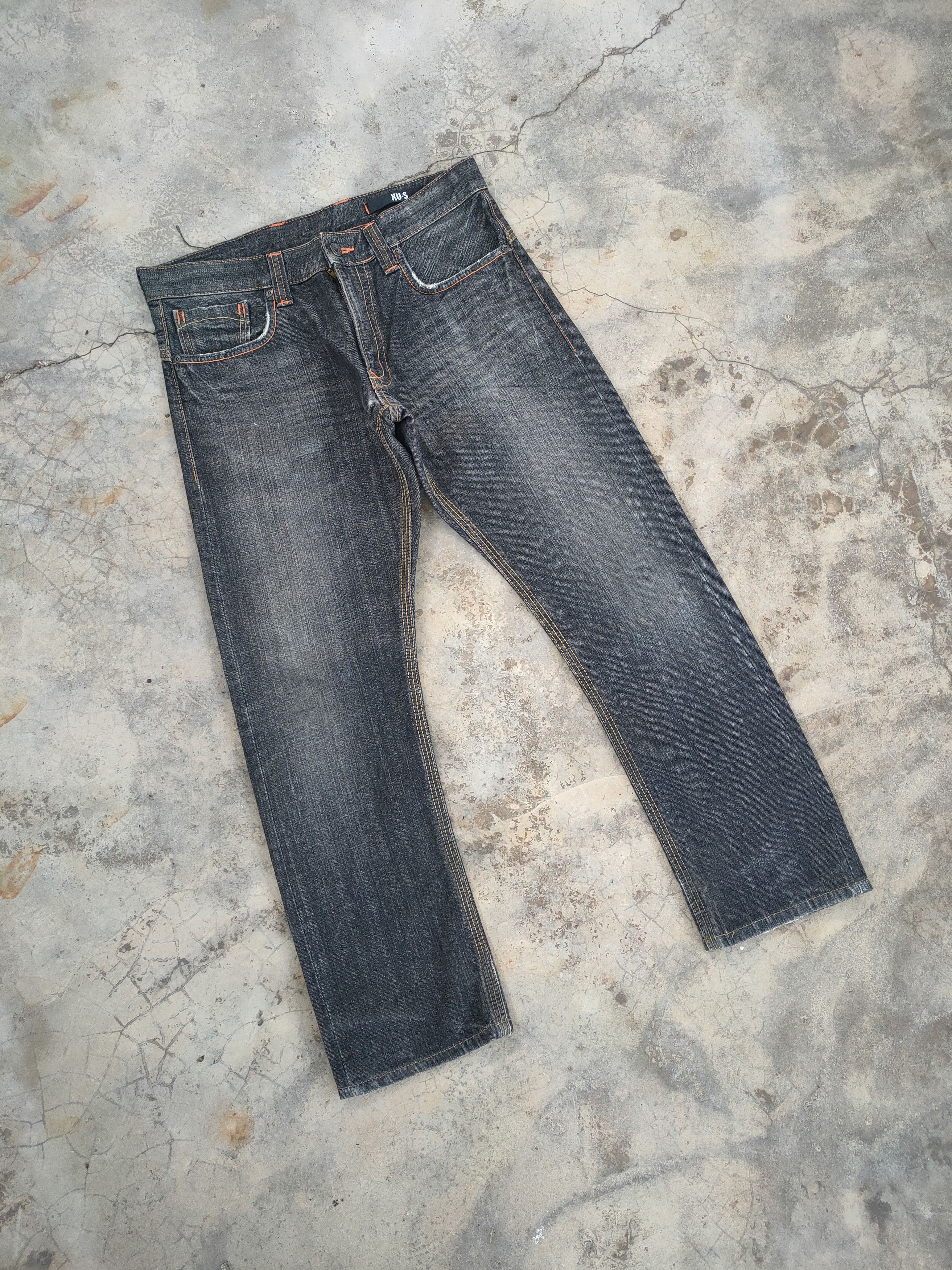 Edwin VINTAGE EDWIN FADED BLACK JEANS DENIM PANTS Size US 34 / EU 50 - 3 Thumbnail