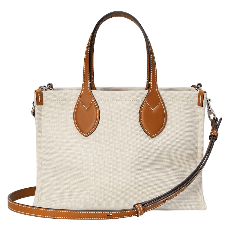 Gucci GUCCI Beige Cotton Linen Medium Tote New & Authentic Size ONE SIZE - 4 Thumbnail