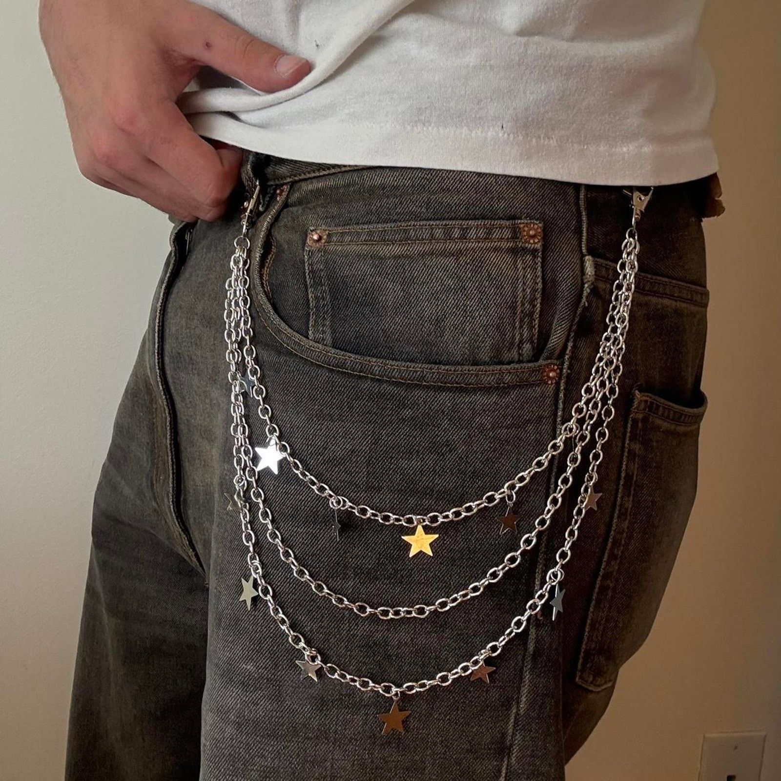 Other Y2k style style silver metal MENS2 Size ONE SIZE - 2 Thumbnail