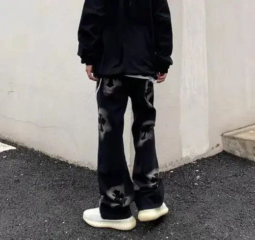 Japanese Brand × Jean vintage street cross print jeans Size US 32 / EU 48 - 4 Thumbnail