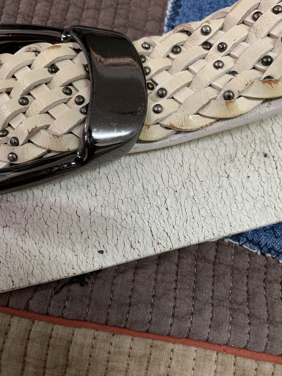 Nicole Club Nicole Club For Men Studded Leather Belt Size 32 - 9 Thumbnail