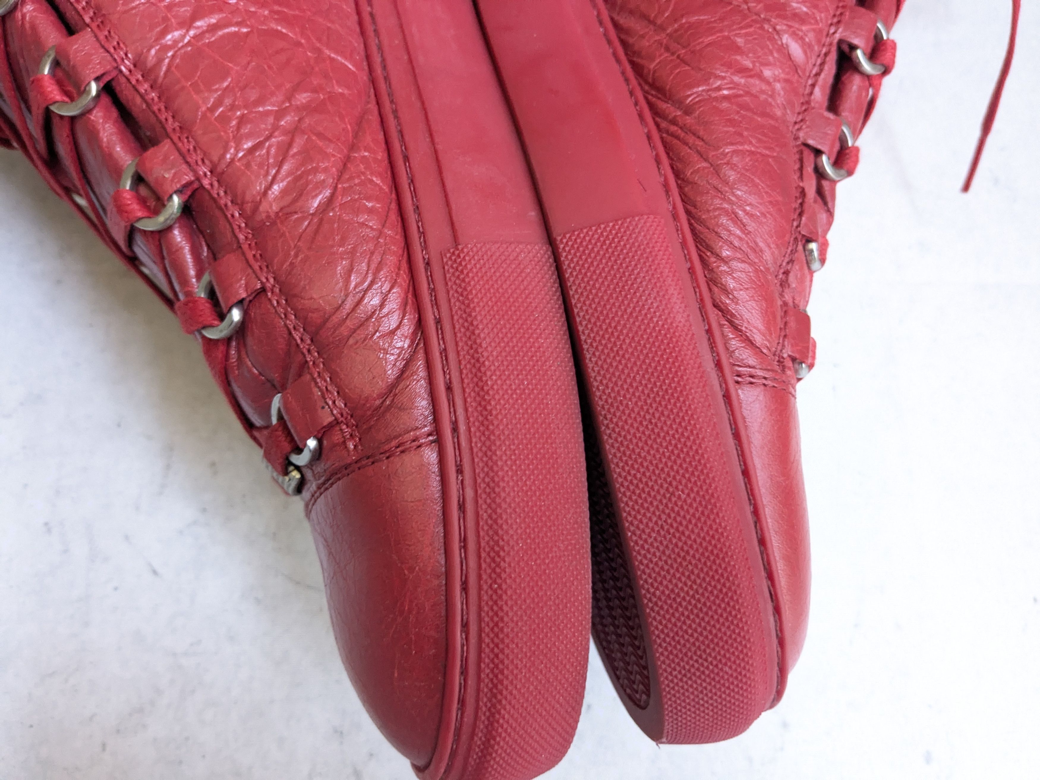 Balenciaga Balenciaga Arena Sneakers Red 14 High Tops Leather Size US 14 / EU 47 - 9 Thumbnail
