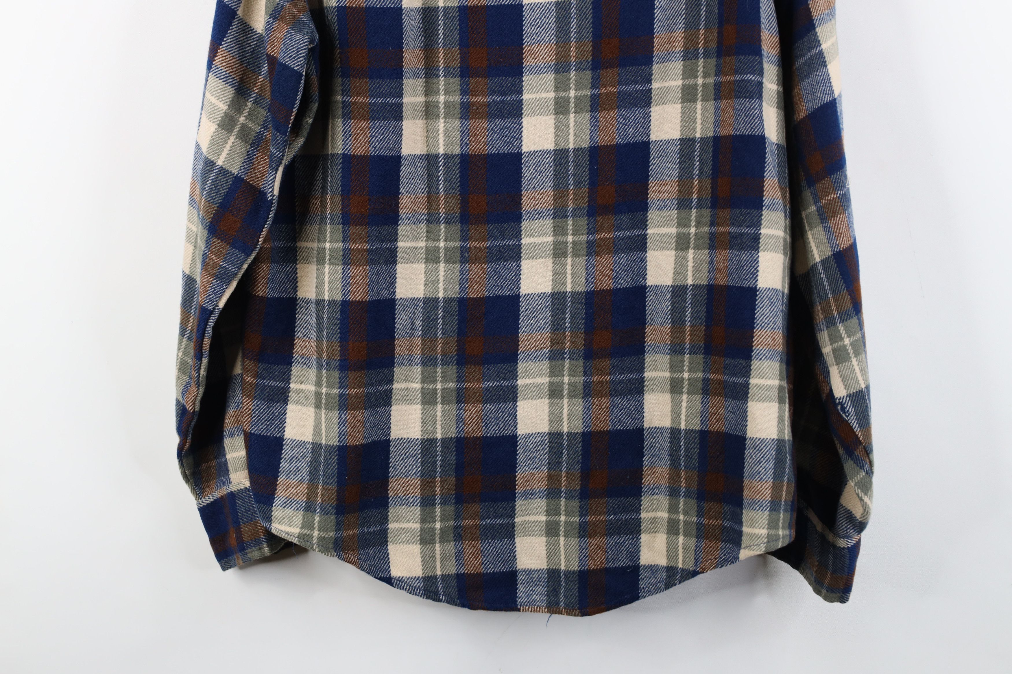Vintage Vintage 70s Streetwear Knit Flannel Board Button Shirt Size US M / EU 48-50 / 2 - 14 Thumbnail