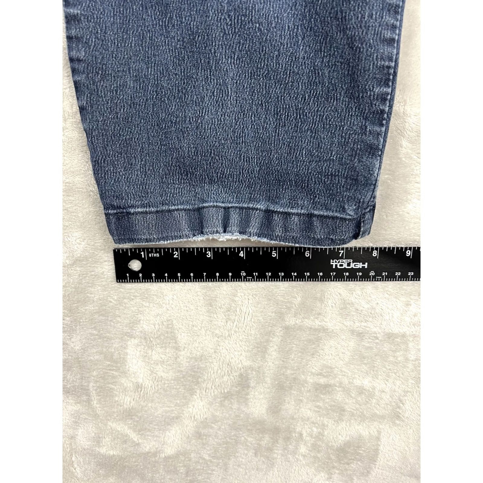 Lee Lee Jeans Women's Relaxed Fit Straight Leg Dark Wash Denim Pants 14P Petite Jeans Mens Womens Girls Size 36" / US 14 / IT 50 - 6 Thumbnail