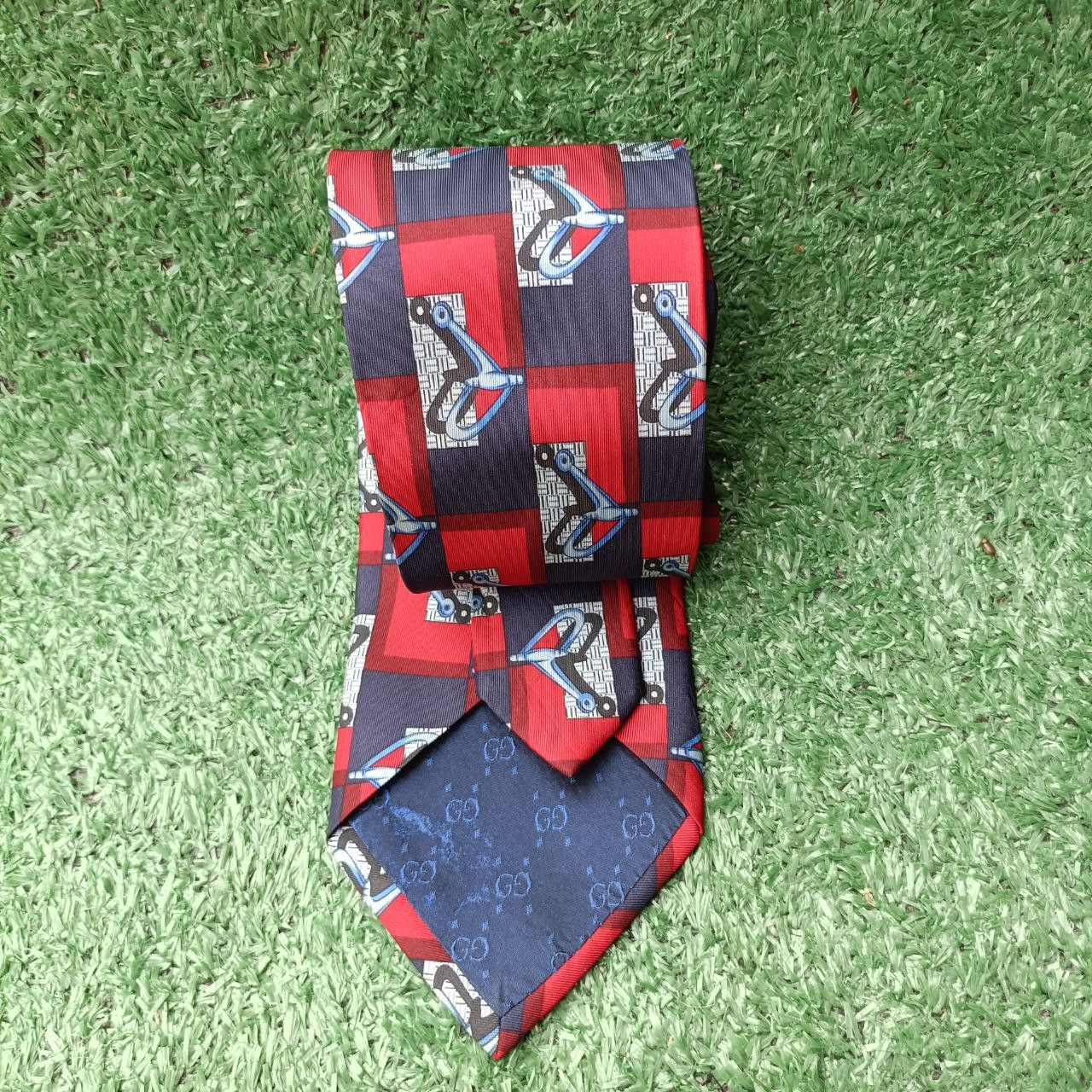 Gucci Vintage Gucci Silk Tie Size ONE SIZE - 5 Thumbnail