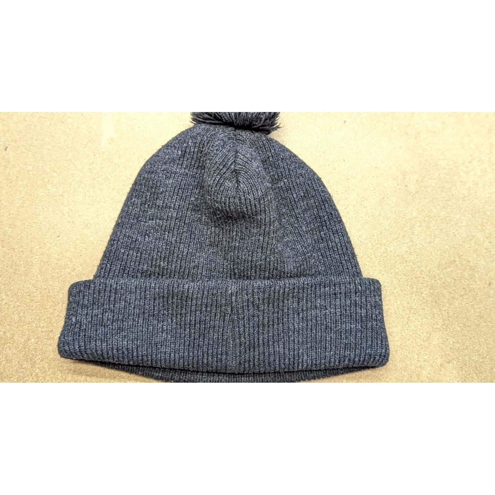 Kangol Kangol Gray Beanie Hat One Size Cuffed Kangaroo Pom Pom Ribbon Ribbed - Unisex Adults - Beanie - Knit - Acrylic - Fall Winter Spring - Kangol Size ONE SIZE - 2 Thumbnail
