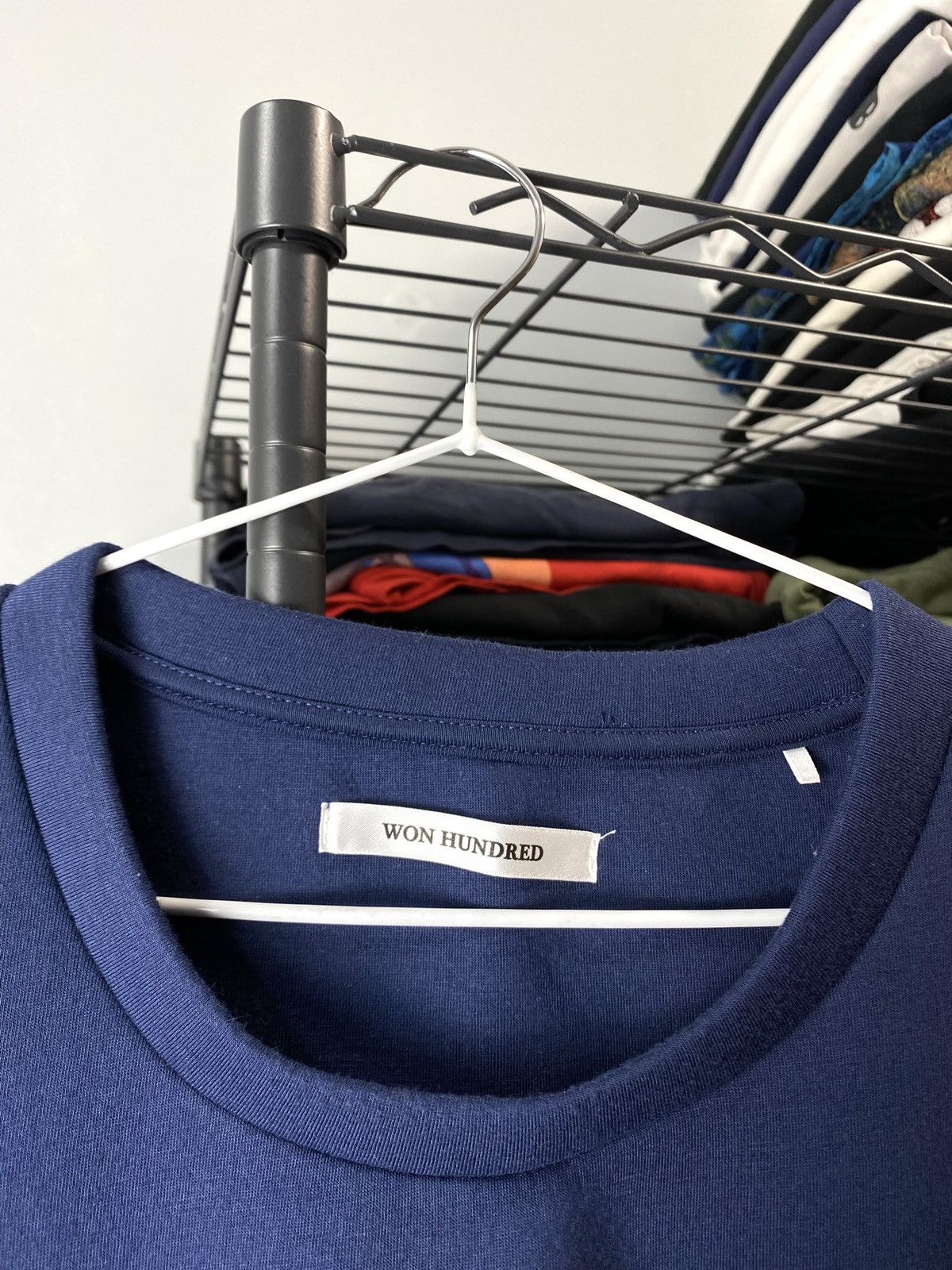 Won Hundred Rare! Won Hundred Sweatshirt Navy Luxury Size US XL / EU 56 / 4 - 3 Thumbnail