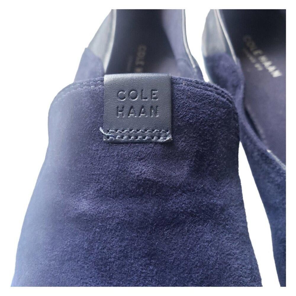 Cole Haan SH129 Cole Haan Nubuck Navy Grand Ambition Round Toe Wedge Size US 9.5 / IT 39.5 - 2 Thumbnail