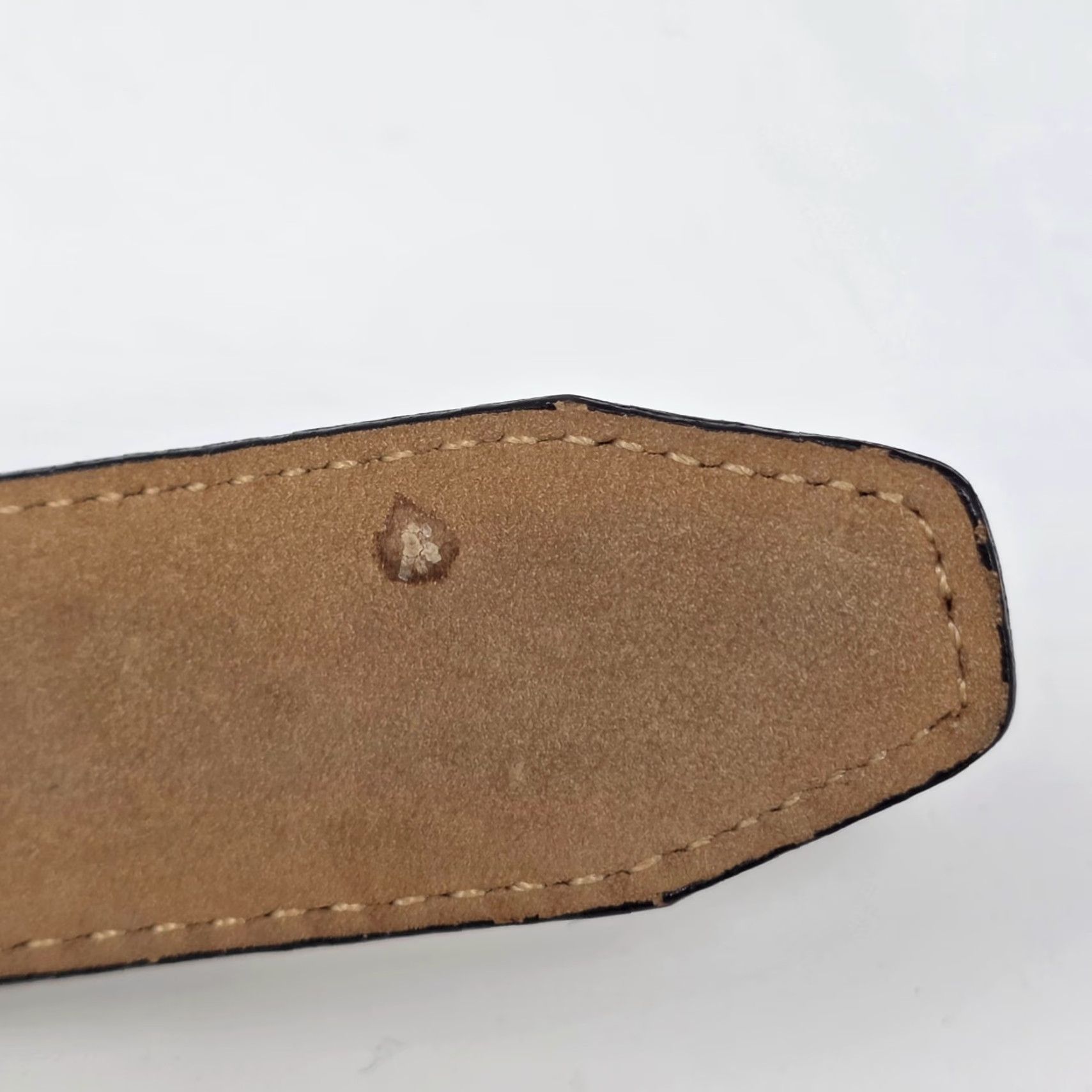 Talbots Talbots Belt Womens Medium Black Leather Swivel Joints Minimalist Classic Vintage USA Belt Size ONE SIZE - 2 Thumbnail