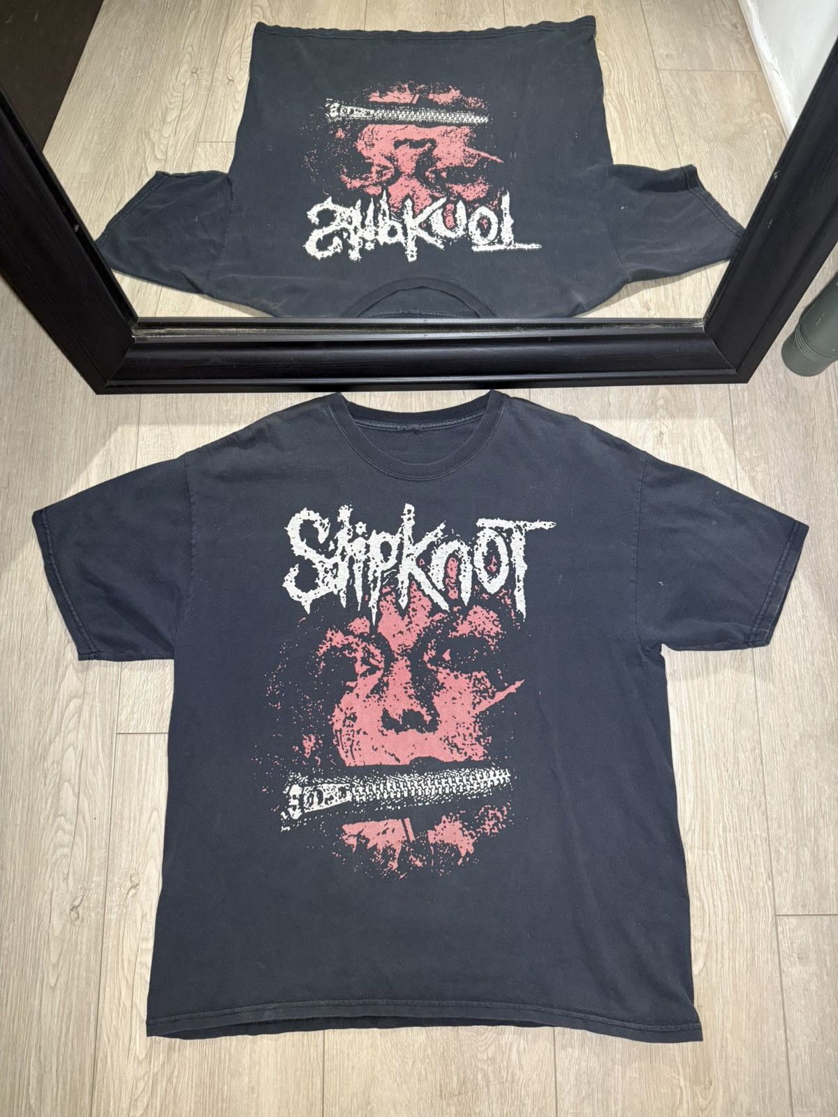 Band Tees × Vintage Vintage / Y2K Slipknot Zipper Mouth Shirt Size US L / EU 52-54 / 3 - 1 Thumbnail