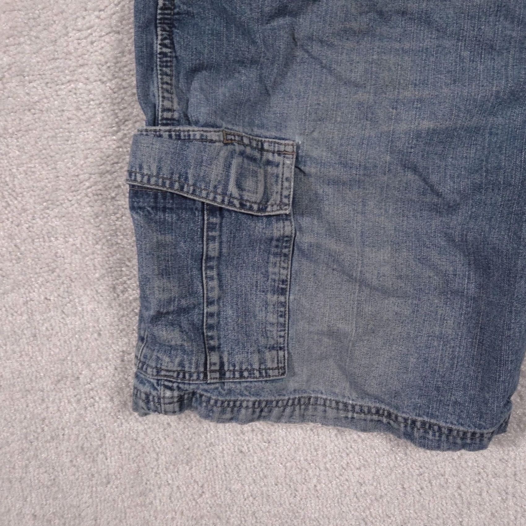 CO WRG Jeans Co Cargo Shorts Mens 38 Blue Denim Relaxed Fit Utility 9 in Inseam Casual Workwear Summer Mens Size US 38 / EU 54 - 4 Thumbnail