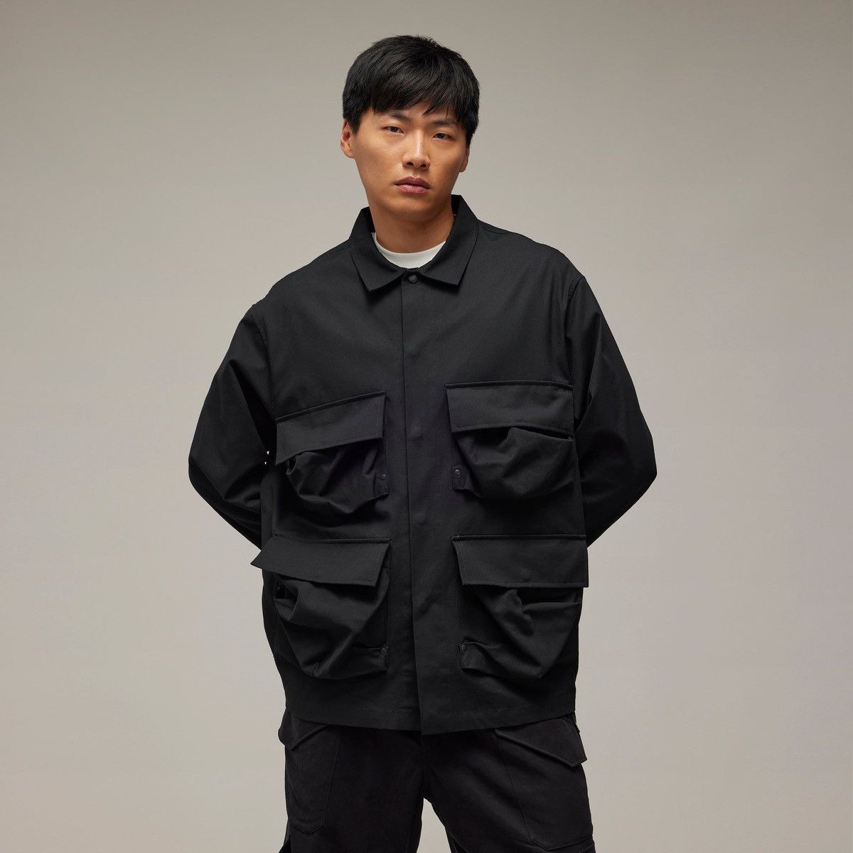 Adidas × Y-3 Y3 ls pocket shirt black noir 🖤 Size US M / EU 48-50 / 2 - 18 Thumbnail