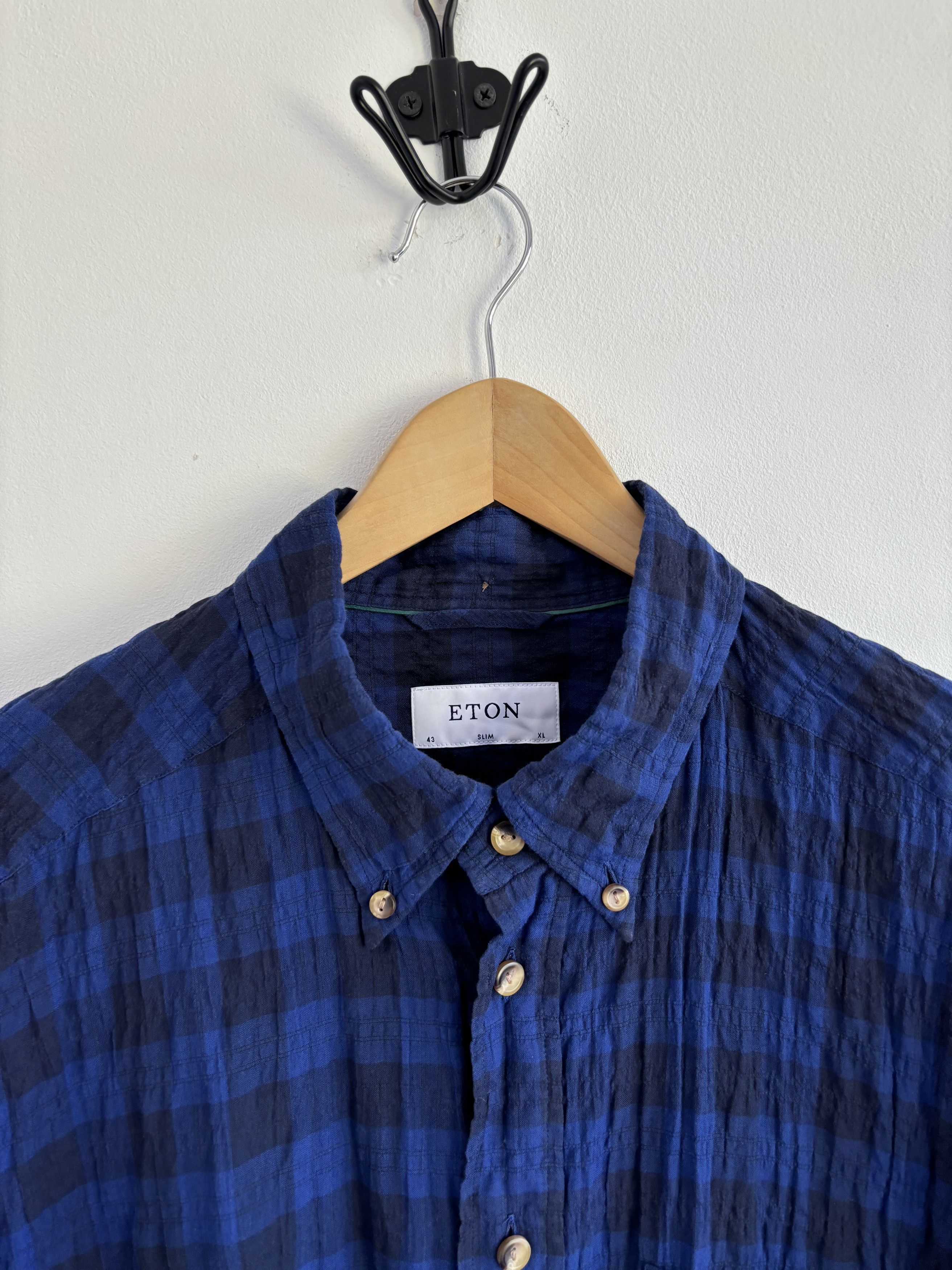 Eton ETON Chested Short Sleeve Shirt Size US XL / EU 56 / 4 - 3 Thumbnail