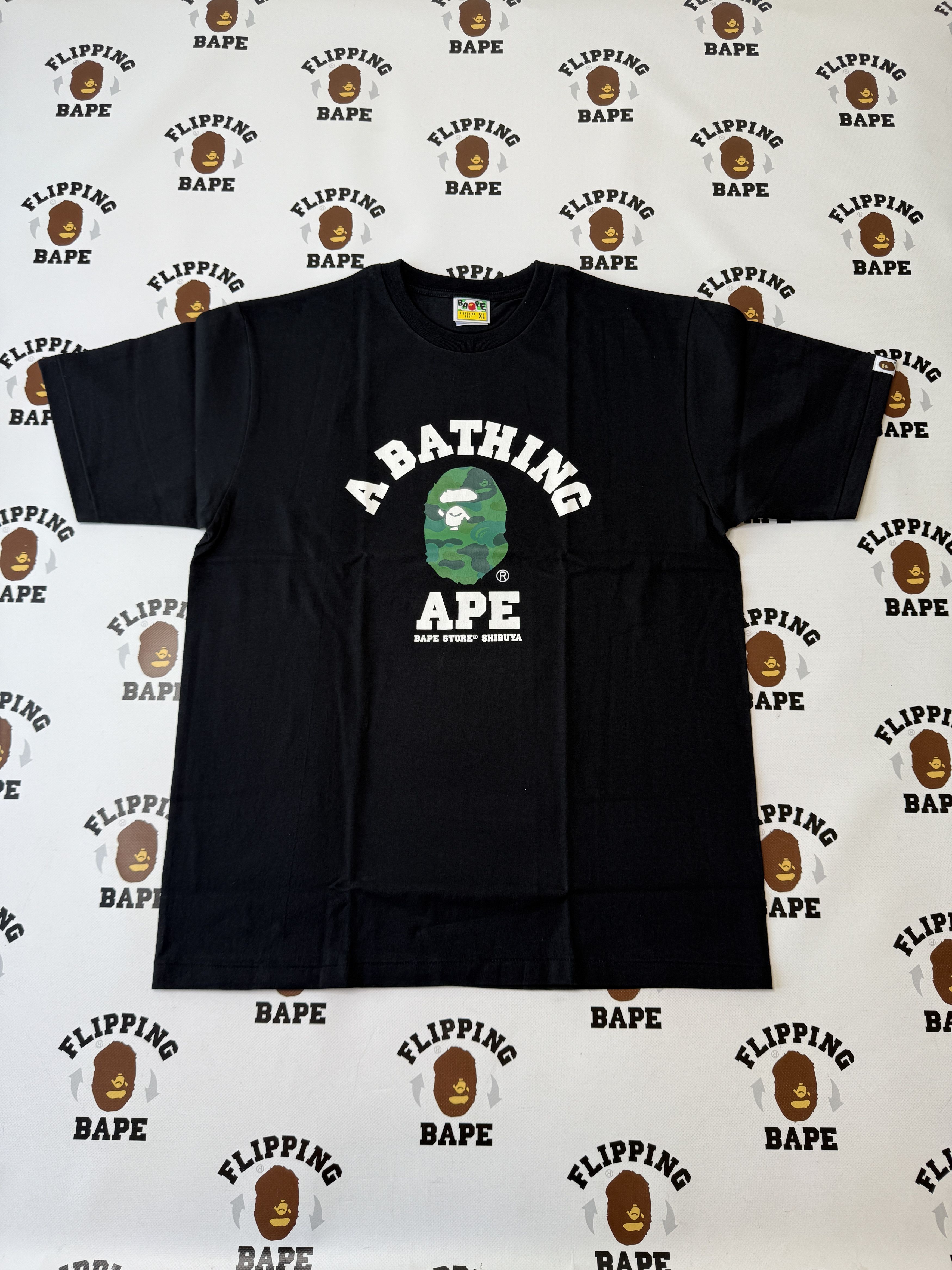 Bape BAPE STORE SHIBUYA CAMO COLLEGE TEE Size US XL / EU 56 / 4 - 1 Thumbnail