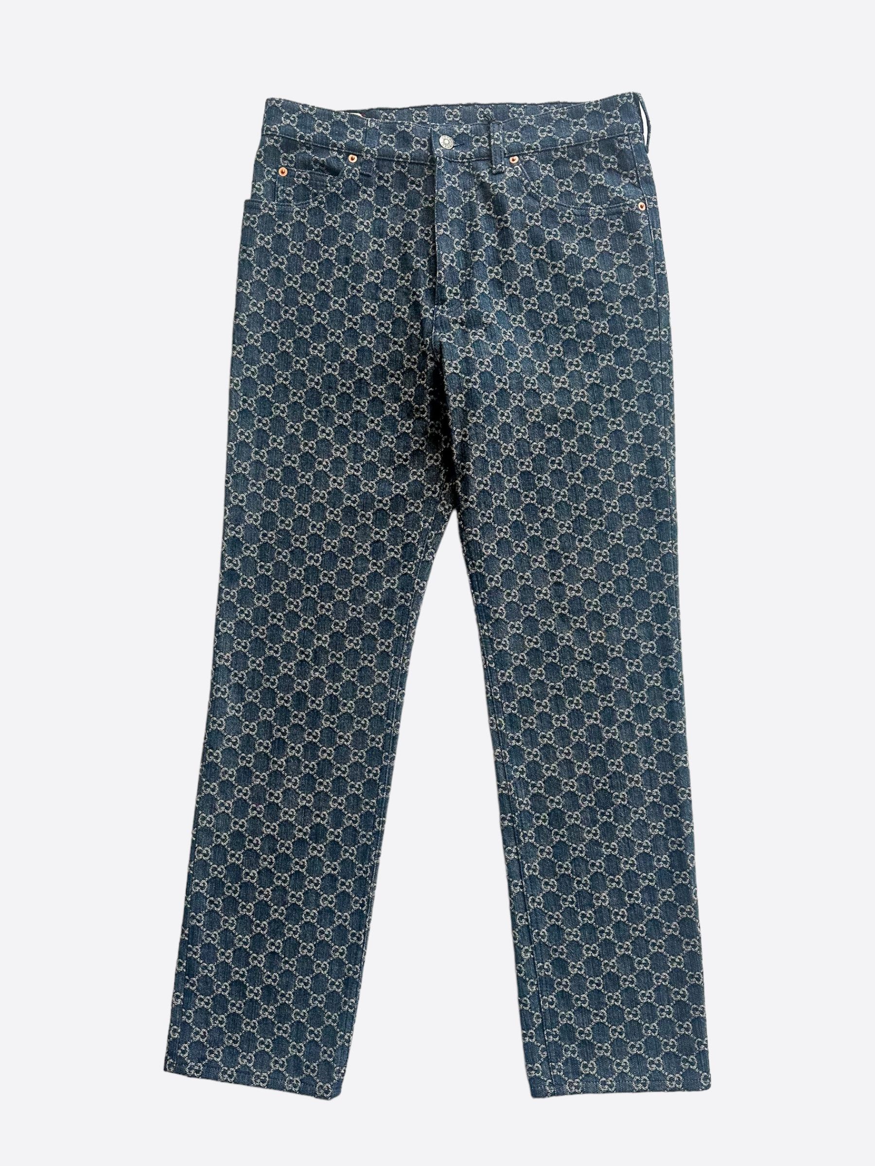 Gucci GUCCI JEANS PANTS CARGO MONOGRAM GG LOGO ‎758152 XDCN6