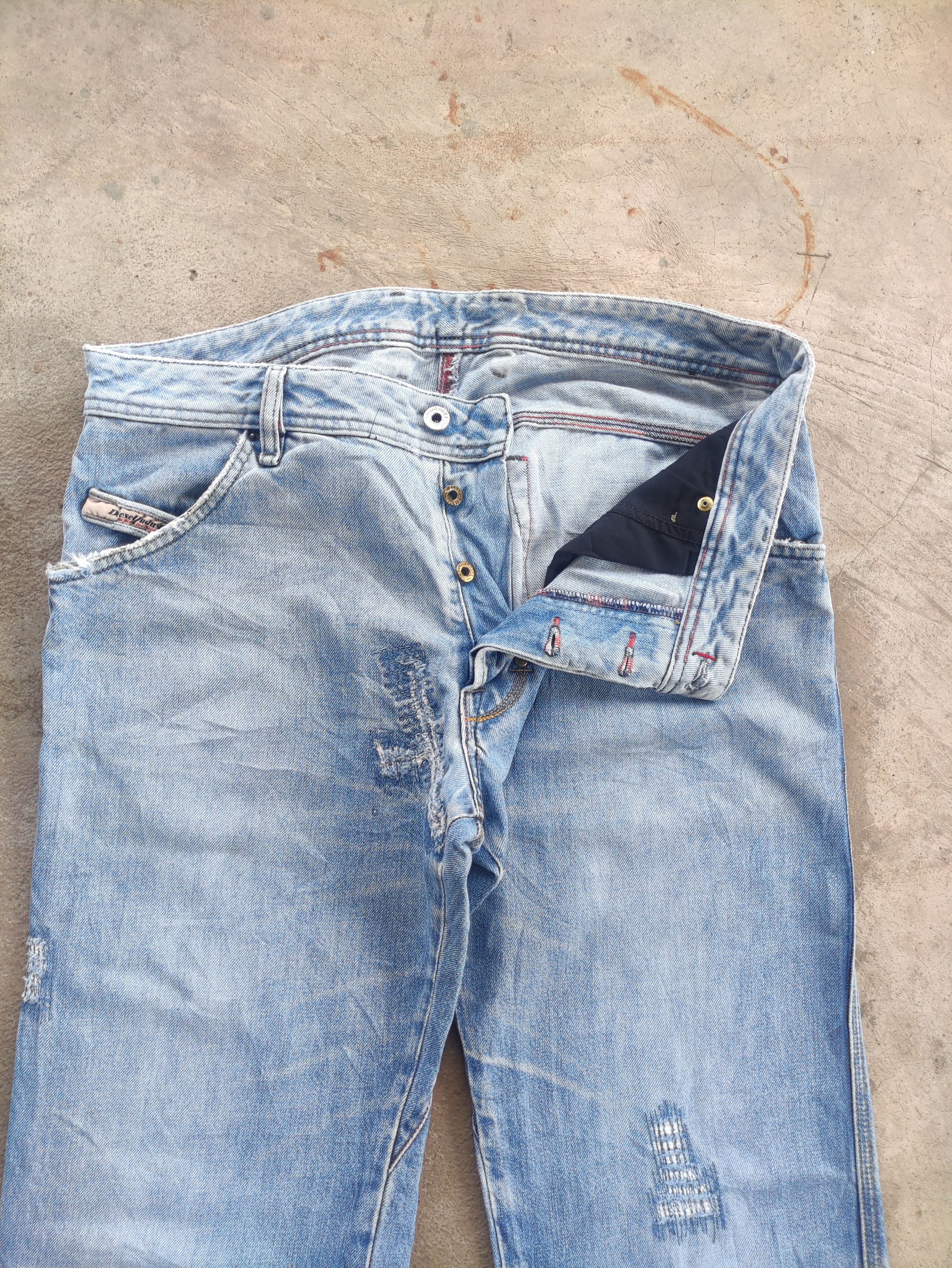 Diesel Vintage Diesel Button Jean Baggy Distressed Faded Denim Size US 36 / EU 52 - 3 Thumbnail