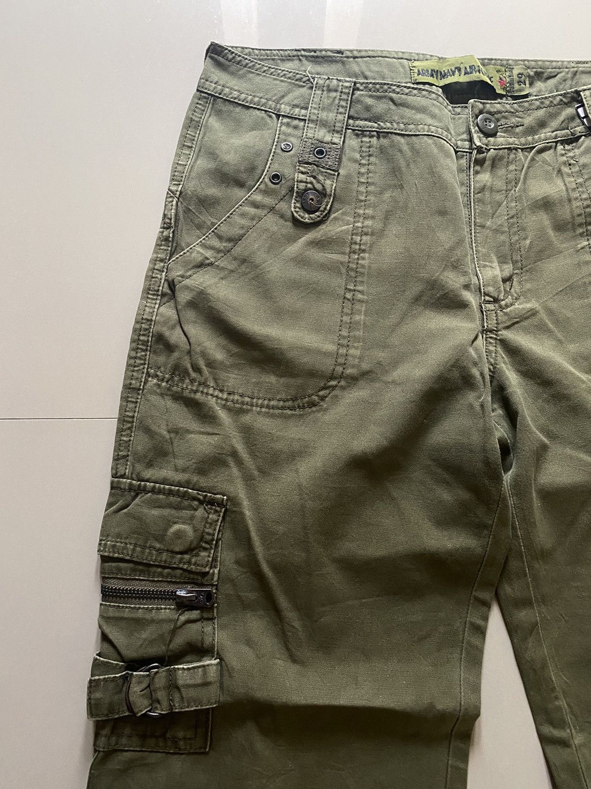 General Research Vintage Japanese Tactical Multi Pocket Pants Green Size US 31 - 4 Thumbnail