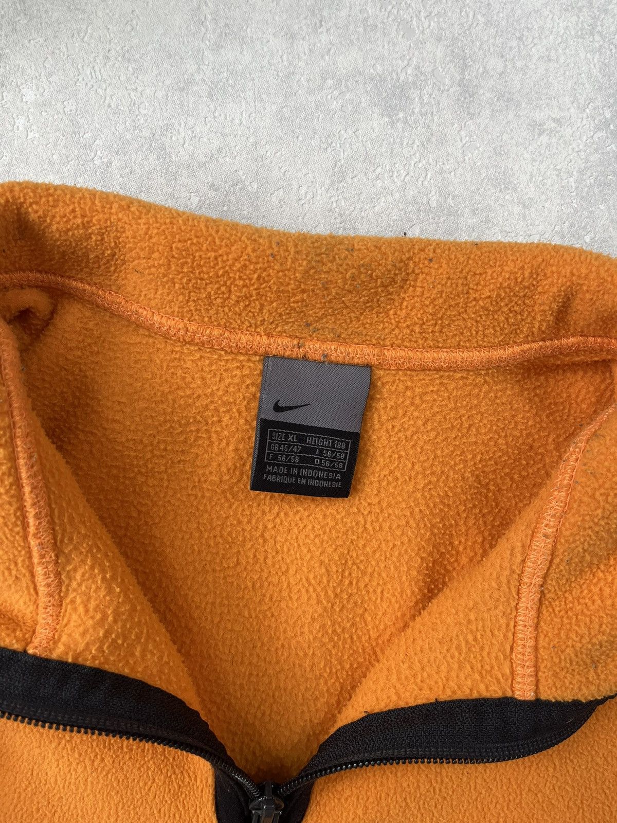 Nike × Vintage 90s Nike Retro Logo Vintage Fleece 1/4 Zip Oversized Jacket Size US XL / EU 56 / 4 - 3 Thumbnail