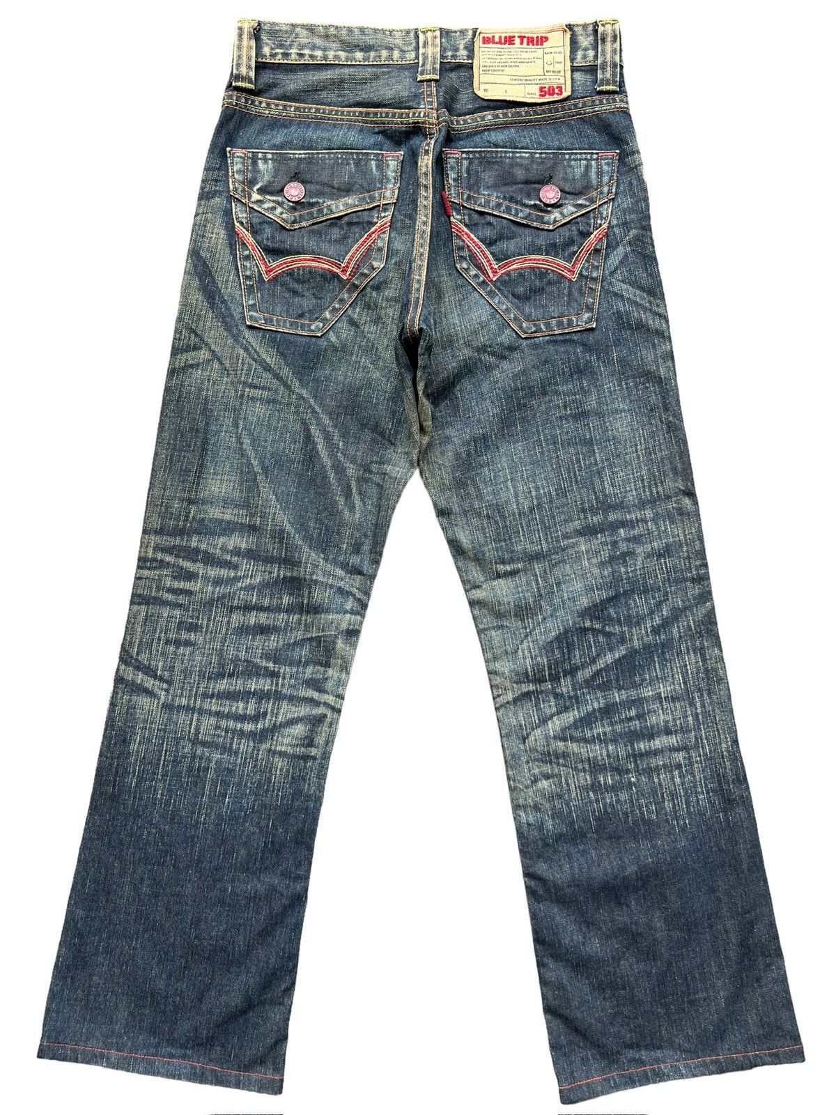 Edwin Vintage Edwin 503 Faded Distressed Rusty Denim Jeans 32x29 Size US 32 / EU 48 - 3 Thumbnail