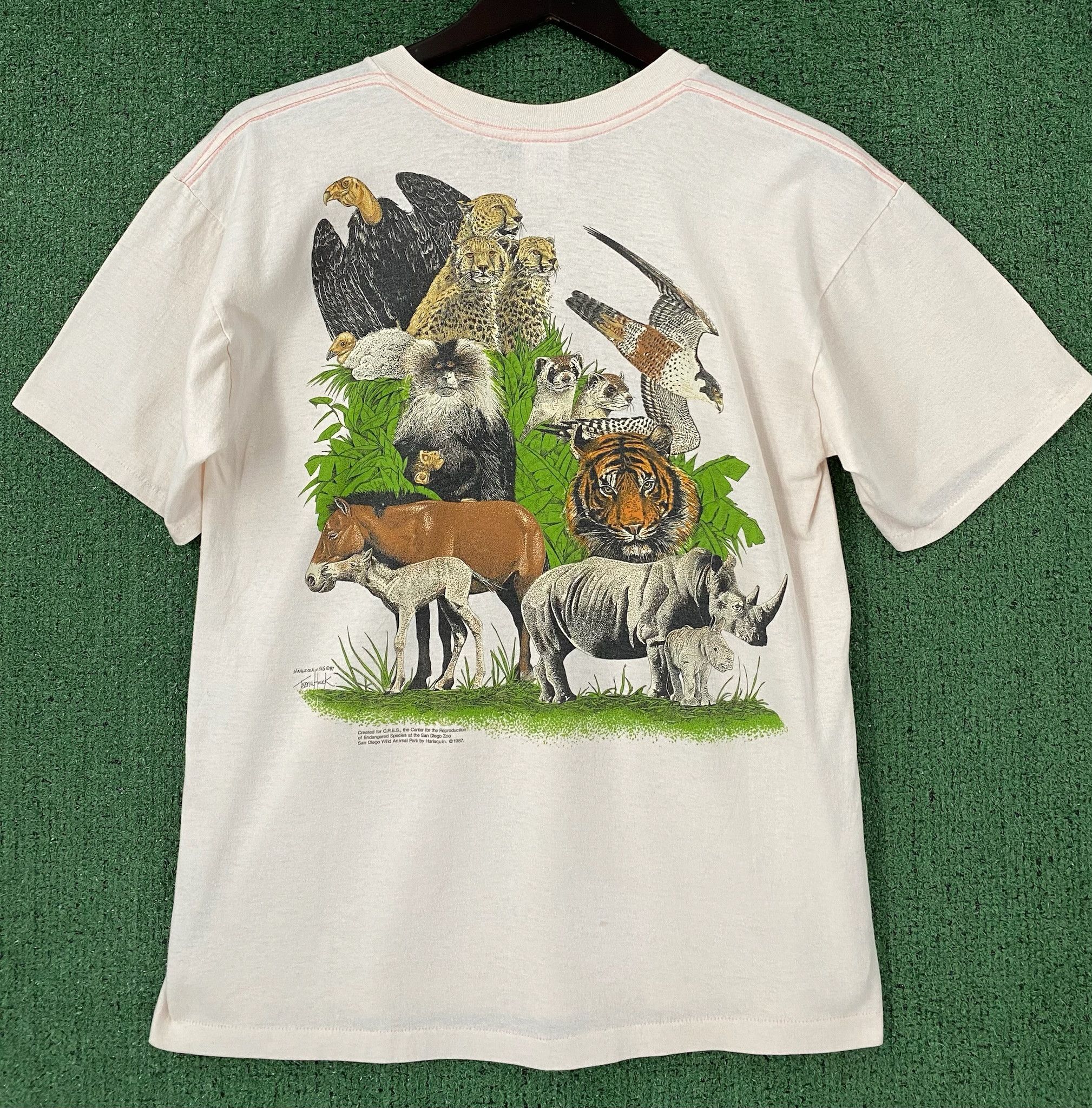 Vintage 80’s Zoo Atlanta Animals Double Sided T-Shirt Small Size US S / EU 44-46 / 1 - 4 Thumbnail