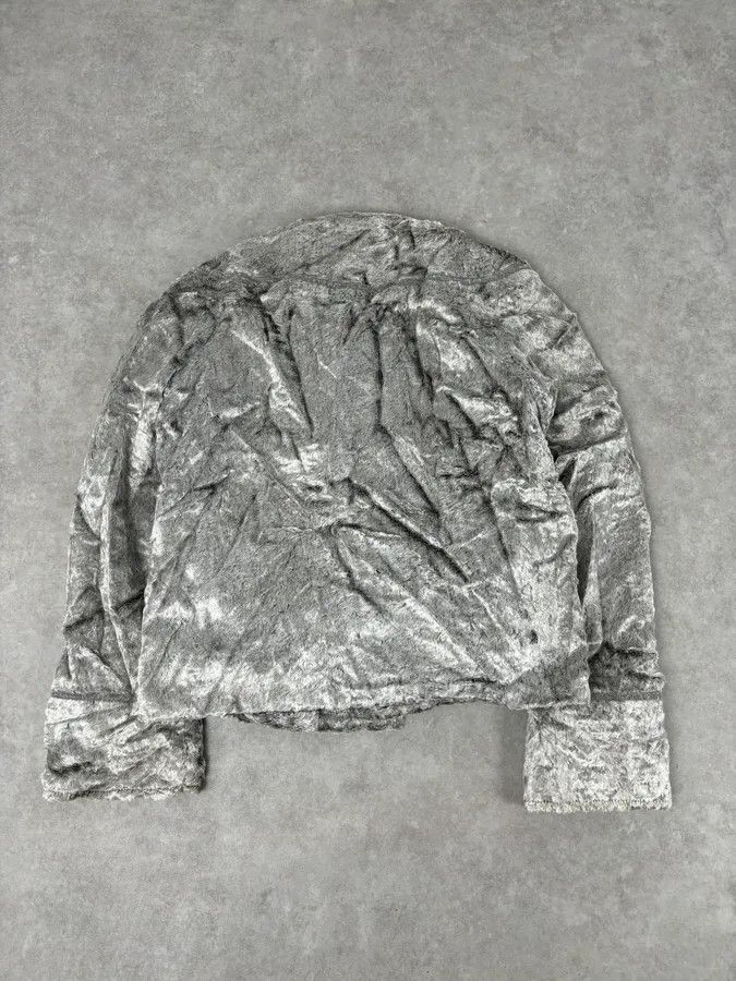 Armani Armani Grey Velvet Faux Fur Jacket Size M / US 6-8 / IT 42-44 - 5 Thumbnail