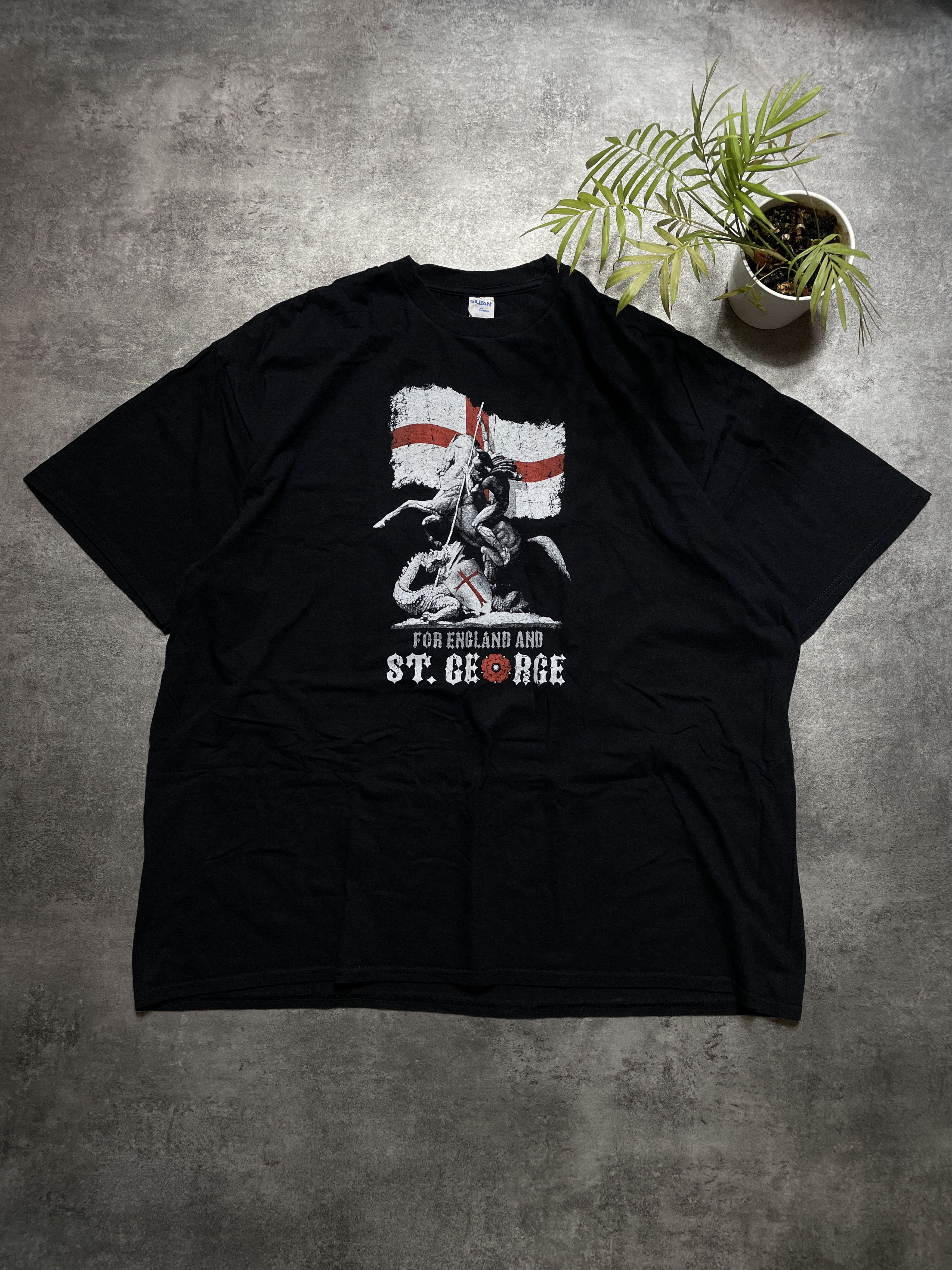 Gildan New England Tee Warrior St. George Big Logo Patriotic Boxy Size US XXL / EU 58 / 5 - 1 Thumbnail