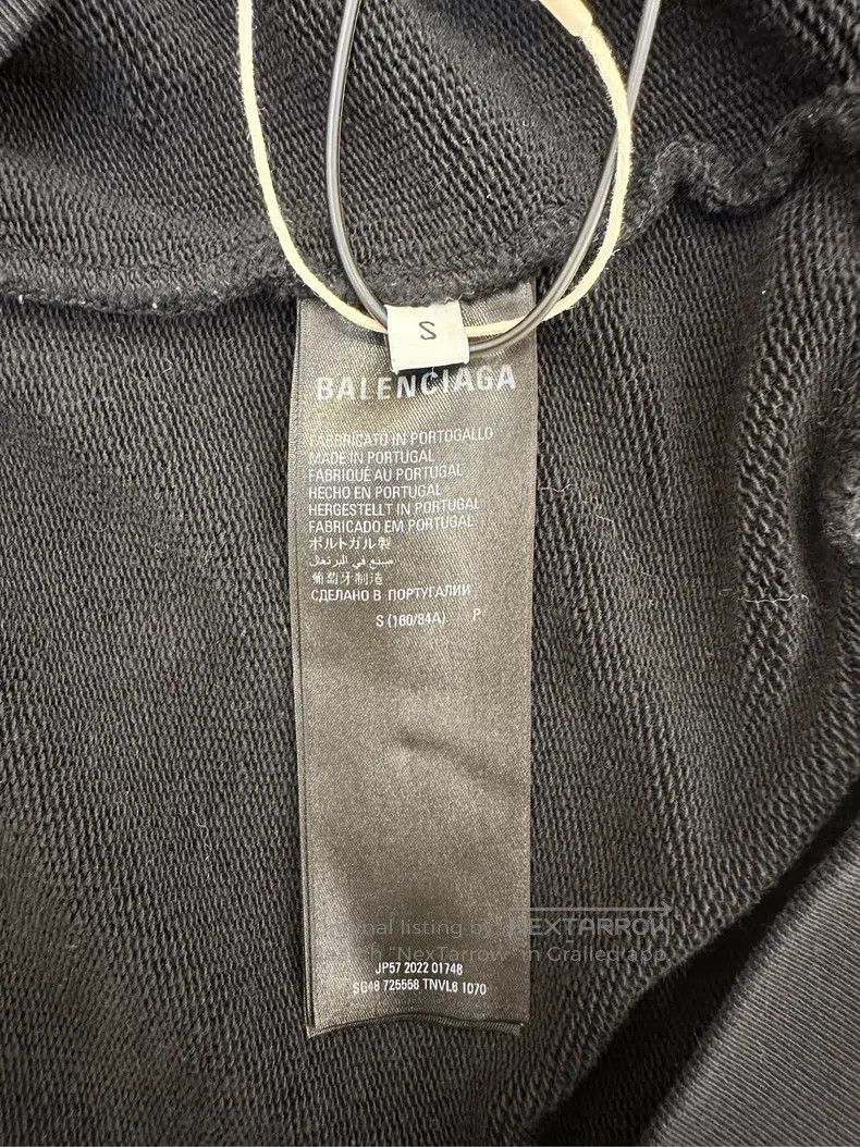 Balenciaga Balenciaga Black Back Logo Printed Hoodie, Size S Size US S / EU 44-46 / 1 - 5 Thumbnail