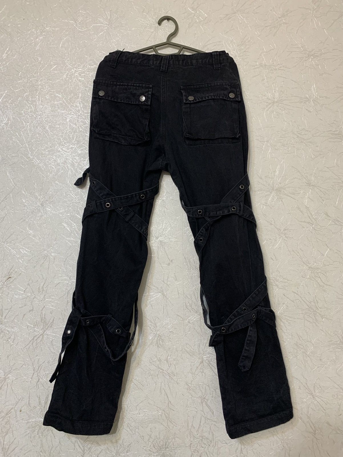 Japanese Brand Queen of Darkness Harness Bondage Punk Goth Black Pants Size US 30 / EU 46 - 7 Thumbnail
