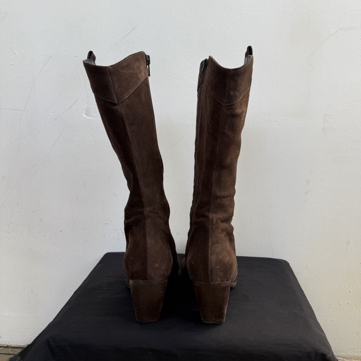 Japanese Brand Vintage Italy Western Brown Suede Boots Size US 10 / IT 40 - 9 Thumbnail