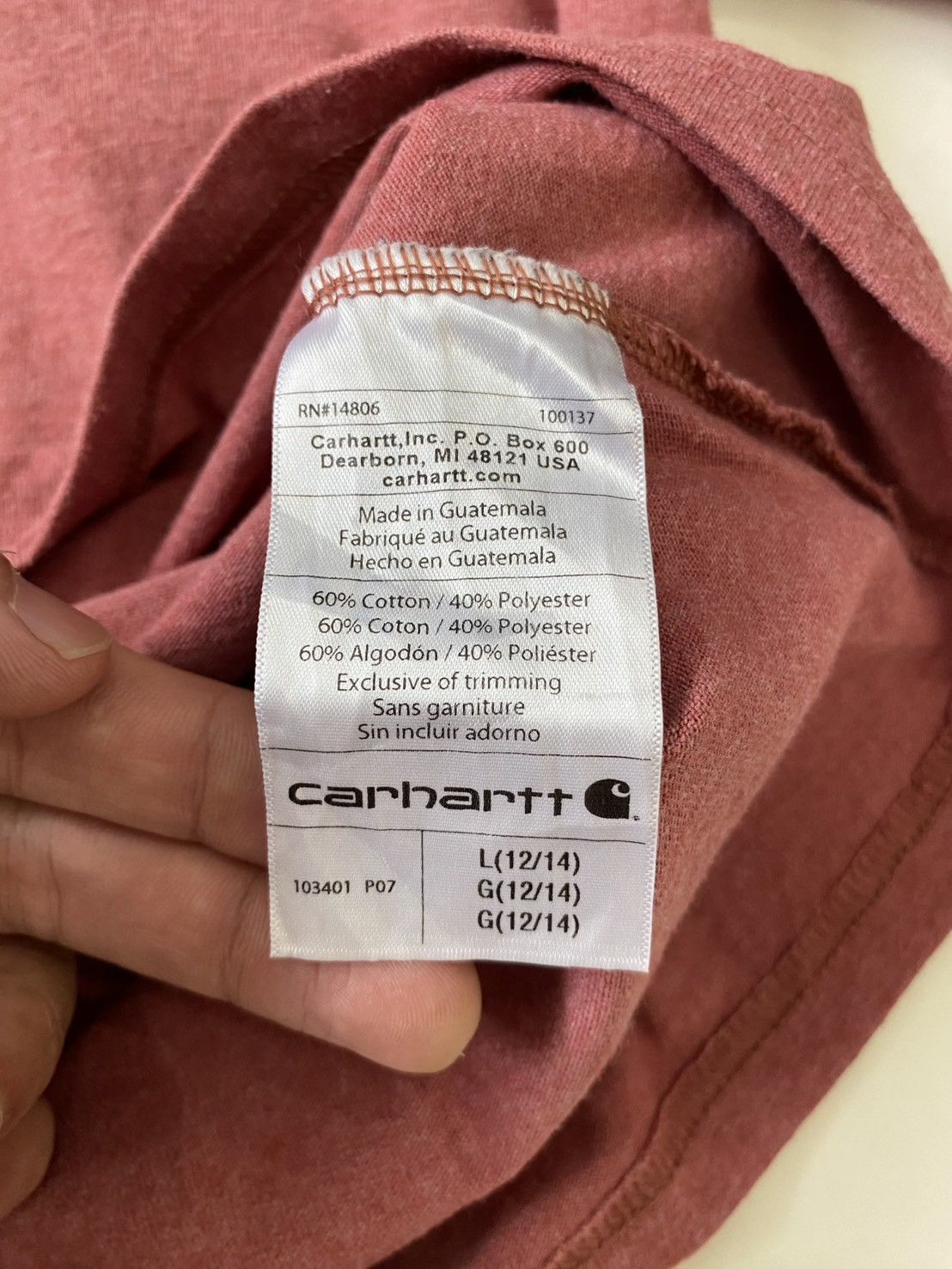 Carhartt × Carhartt Wip Carhartt Long Sleeve T-Shirts Size US L / EU 52-54 / 3 - 4 Thumbnail
