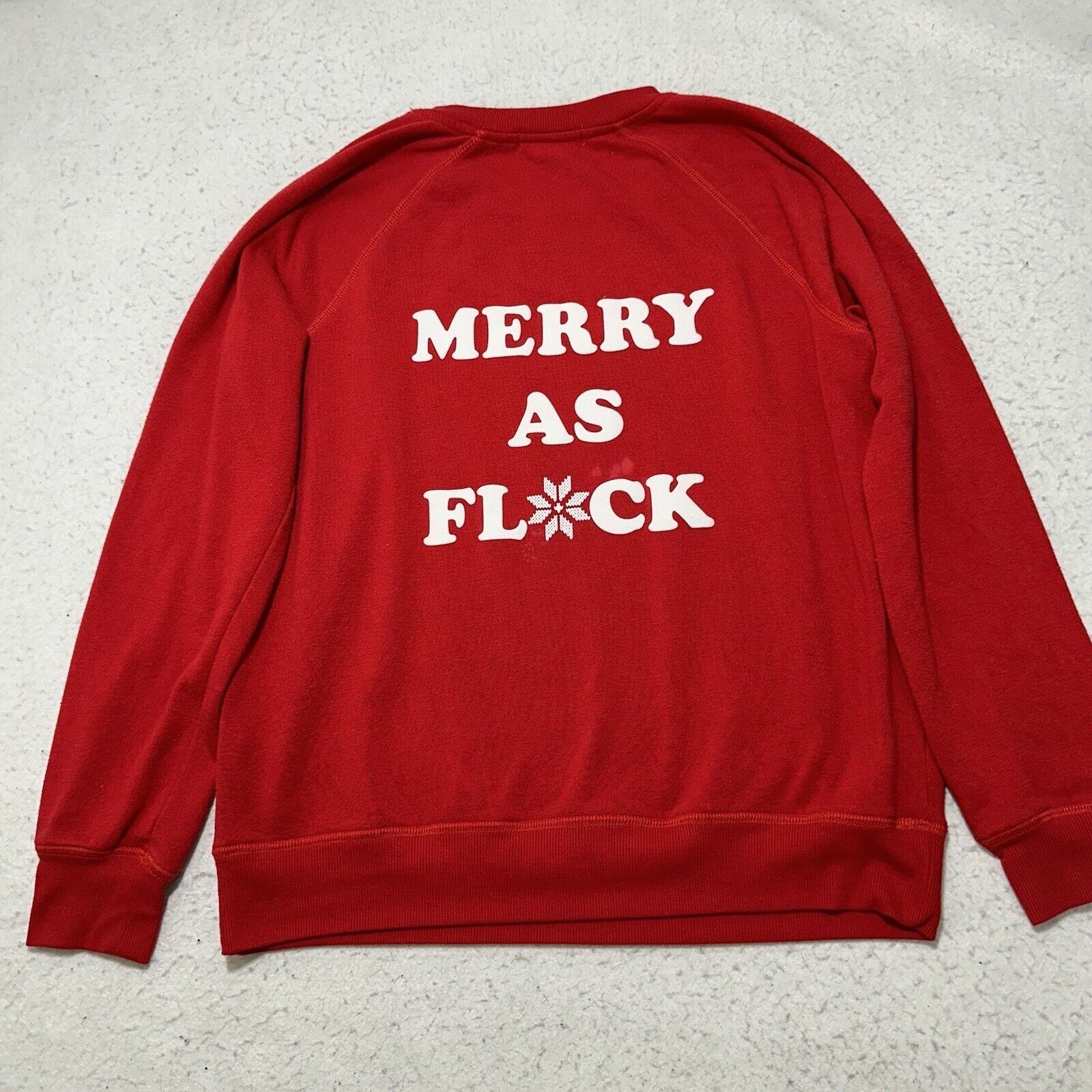 Other PJ Salvage Medium Red Christmas Sweatshirt Merry Flock Shirt Size M / US 6-8 / IT 42-44 - 2 Thumbnail