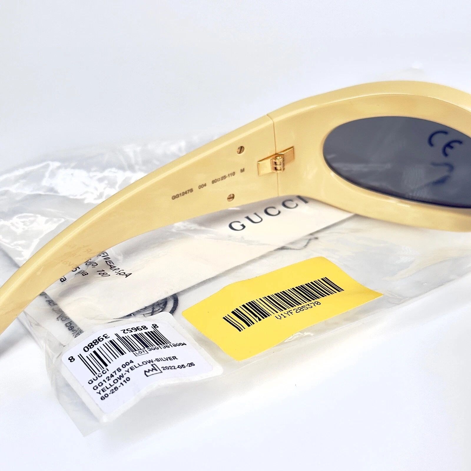 Gucci GUCCI GG1247S LOVE 1247 Ivory Silver Mirror Sunglasses 004 Size ONE SIZE - 6 Thumbnail