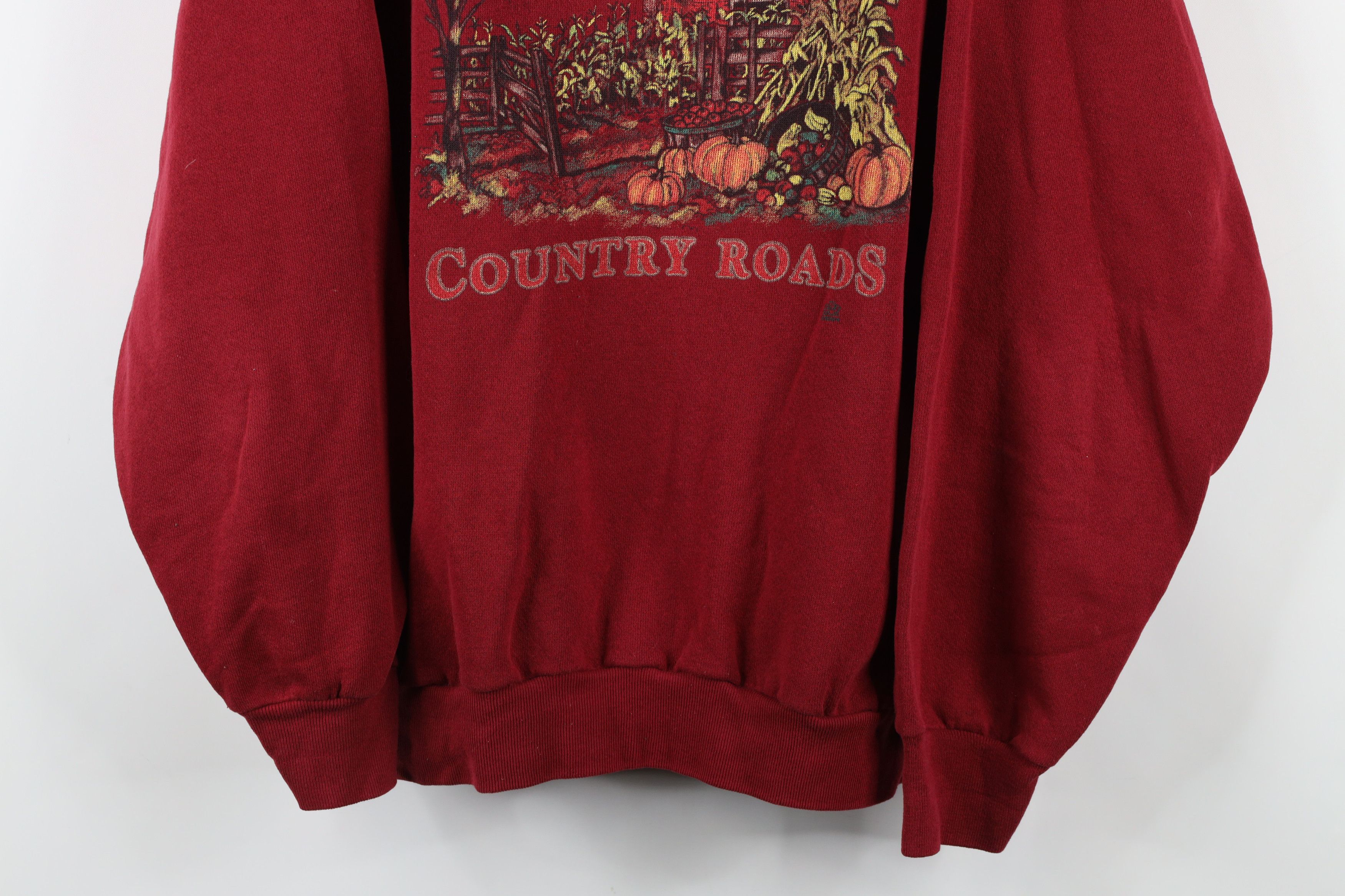 Vintage Vintage 90s Country Country Roads Collared Sweatshirt USA Size L / US 10 / IT 46 - 3 Thumbnail