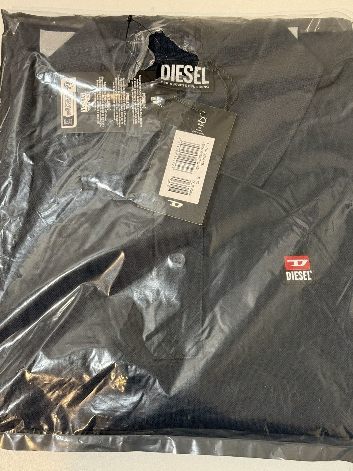 Diesel Diesel polo Smith with patch logo navy US L Size US L / EU 52-54 / 3 - 2 Thumbnail
