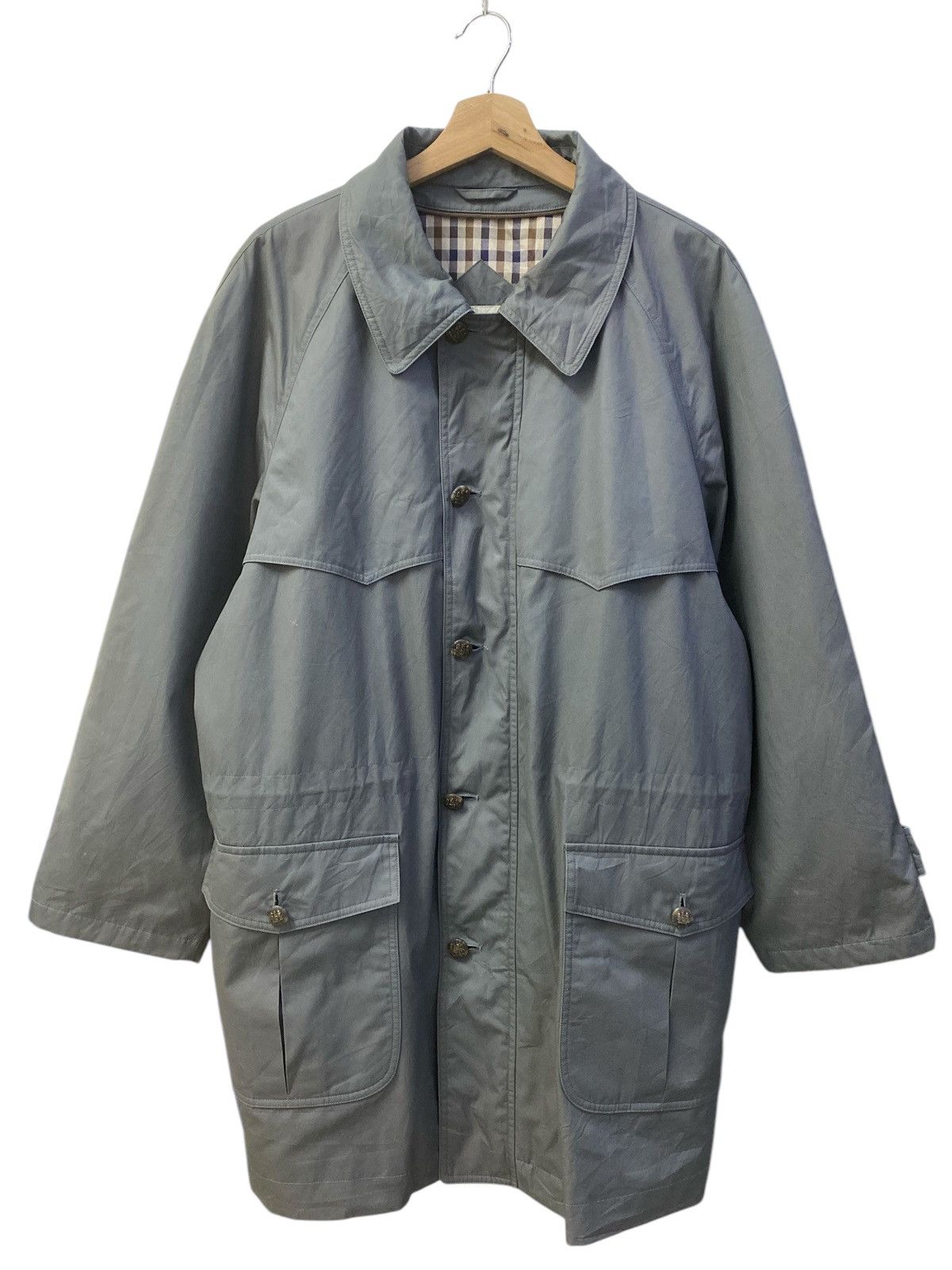 Aquascutum × Vintage Vintage Aquascutum Trench Coat Parka Jacket Size US L / EU 52-54 / 3 - 2 Thumbnail