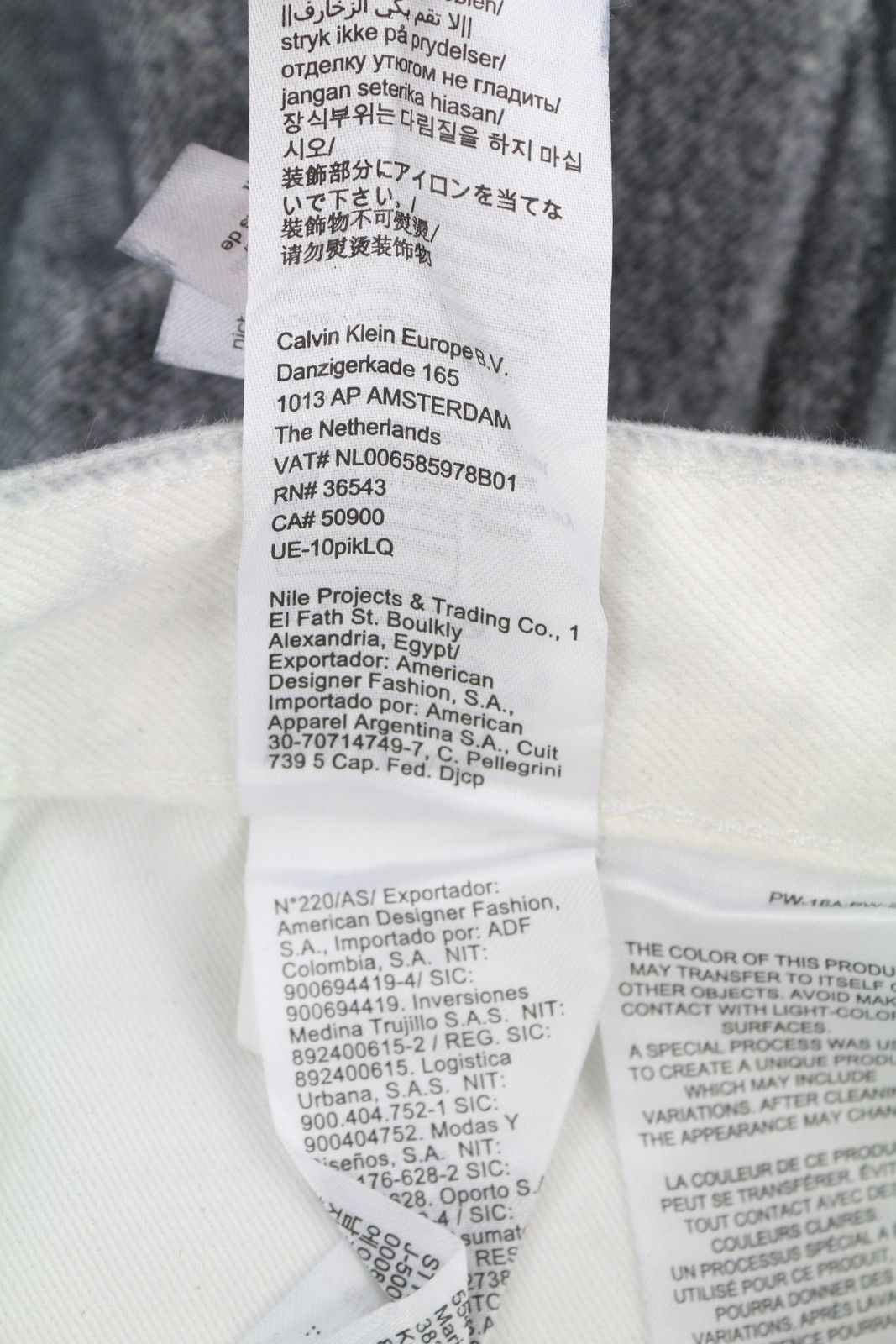 Calvin Klein 90'S STRAIGHT W34 Grey Washed Zip Coated Jeans 85109 Size US 34 / EU 50 - 10 Thumbnail