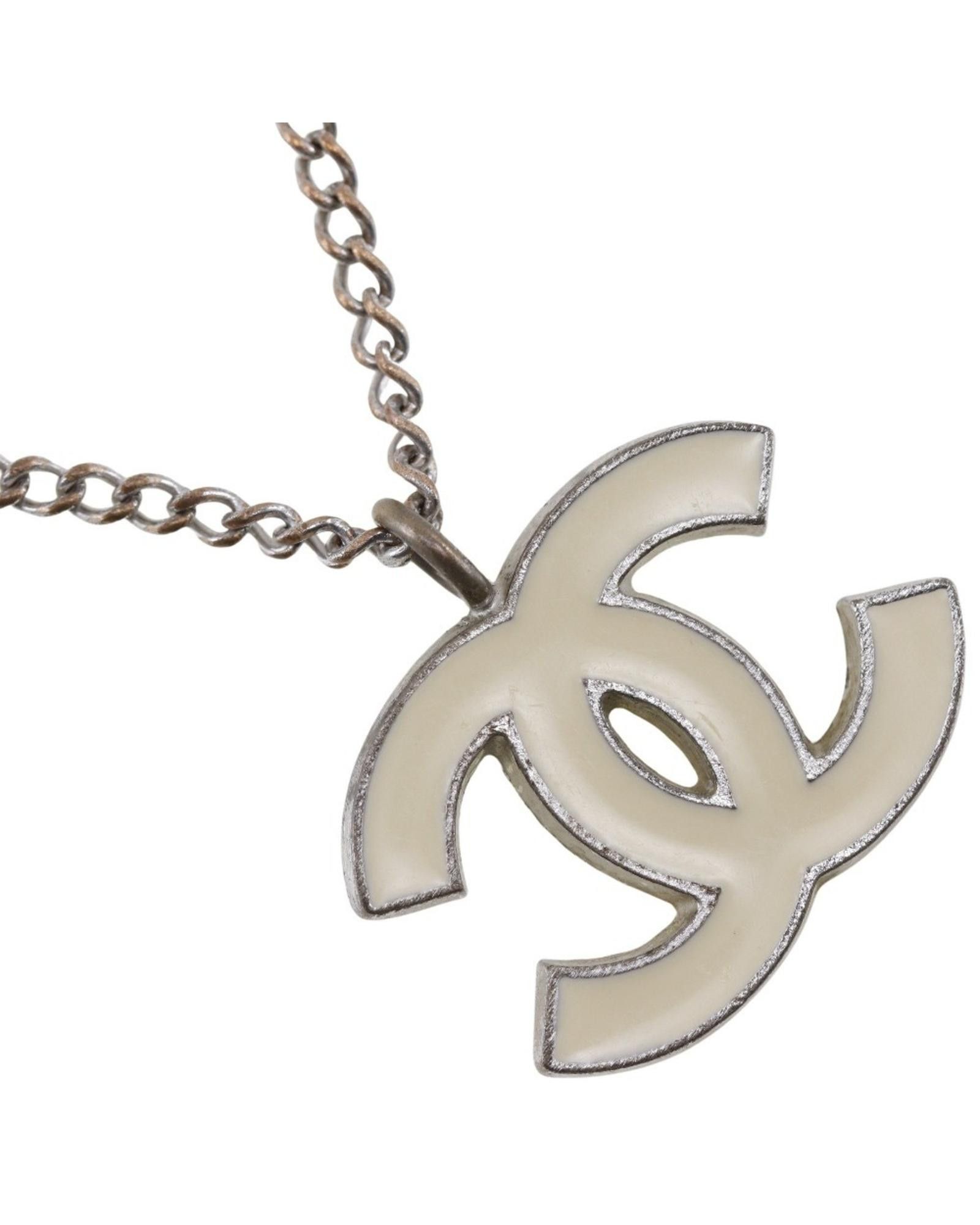 image of Chanel Sophisticated Silver Necklace With Timeless Design, Women's