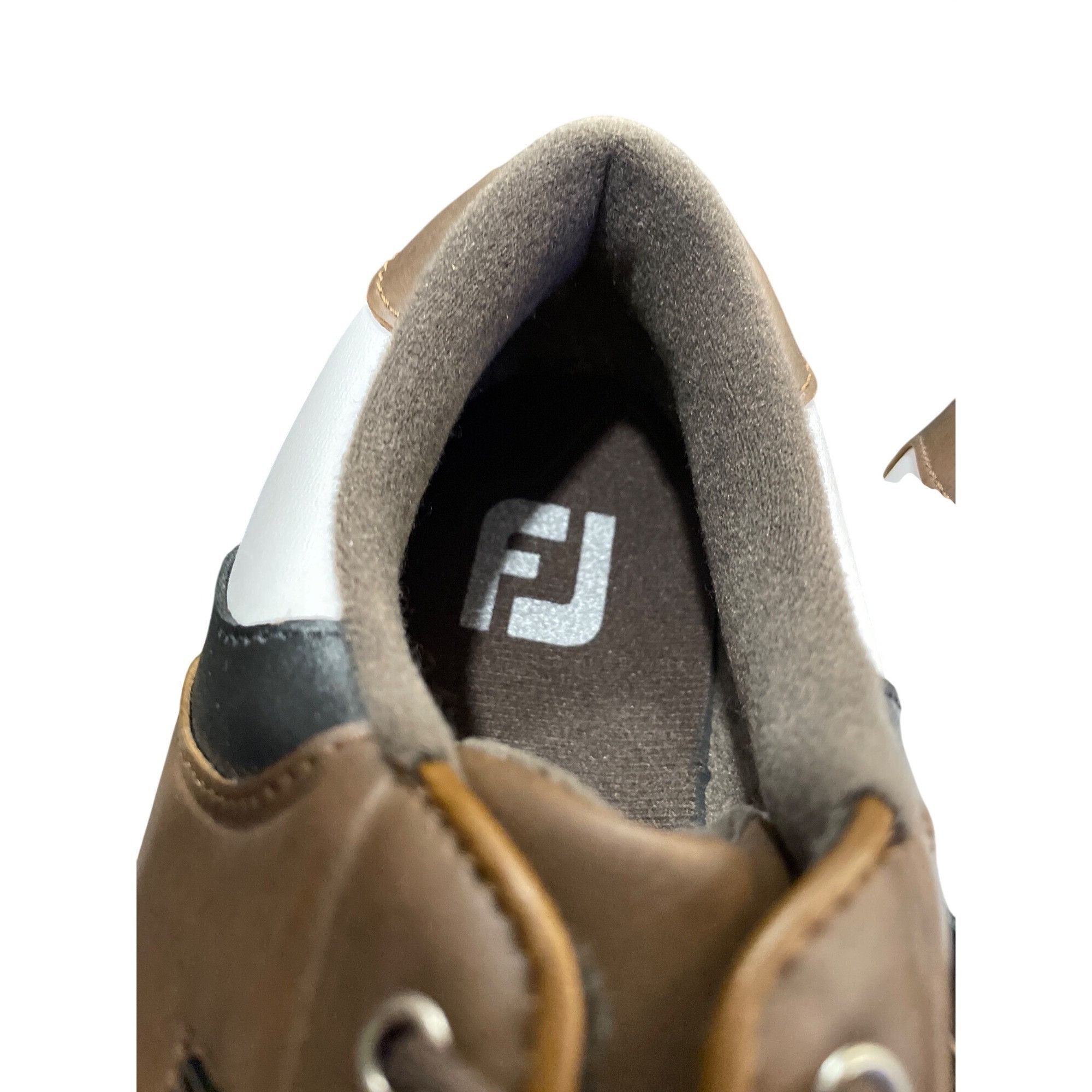 Footjoy Foot Joy mens white brown leather rubber golf shoes sneakers Size US 8.5 / EU 41-42 - 9 Thumbnail