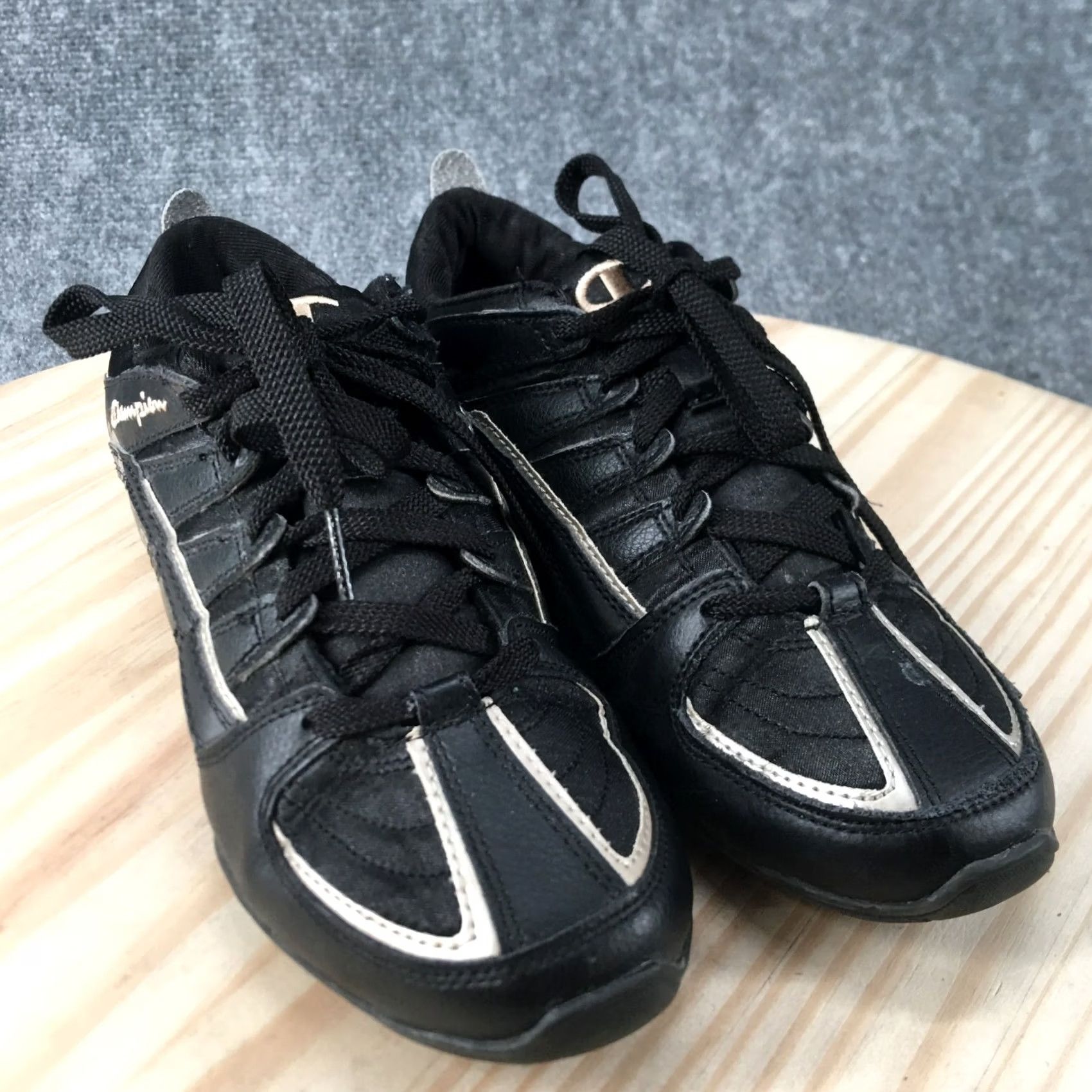Champion Champion Shoes Womens 9.5 Low Top Sneakers Black Leather Lace Up Walking Comfort Men’s? Womens? Size L / US 10 / IT 46 - 3 Thumbnail