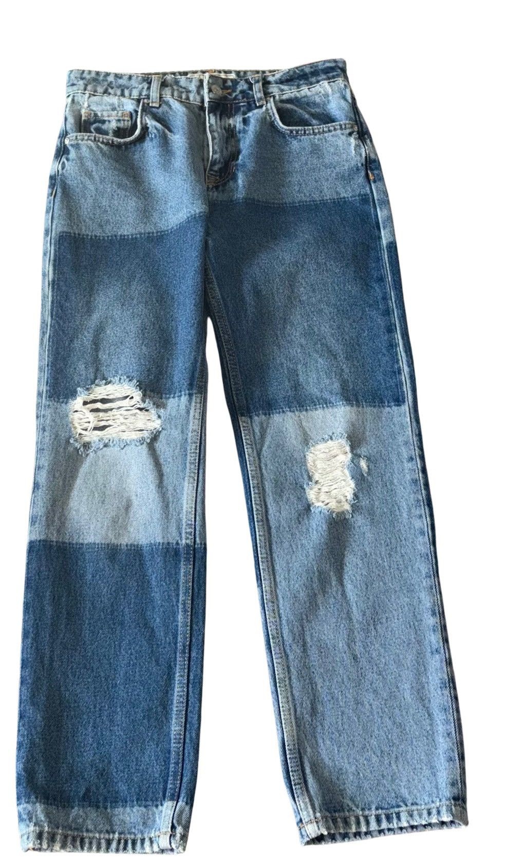 Free People Free People Patchwork Cotton Jeans NEW Size 26" / US 2 / IT 38 - 1 Thumbnail